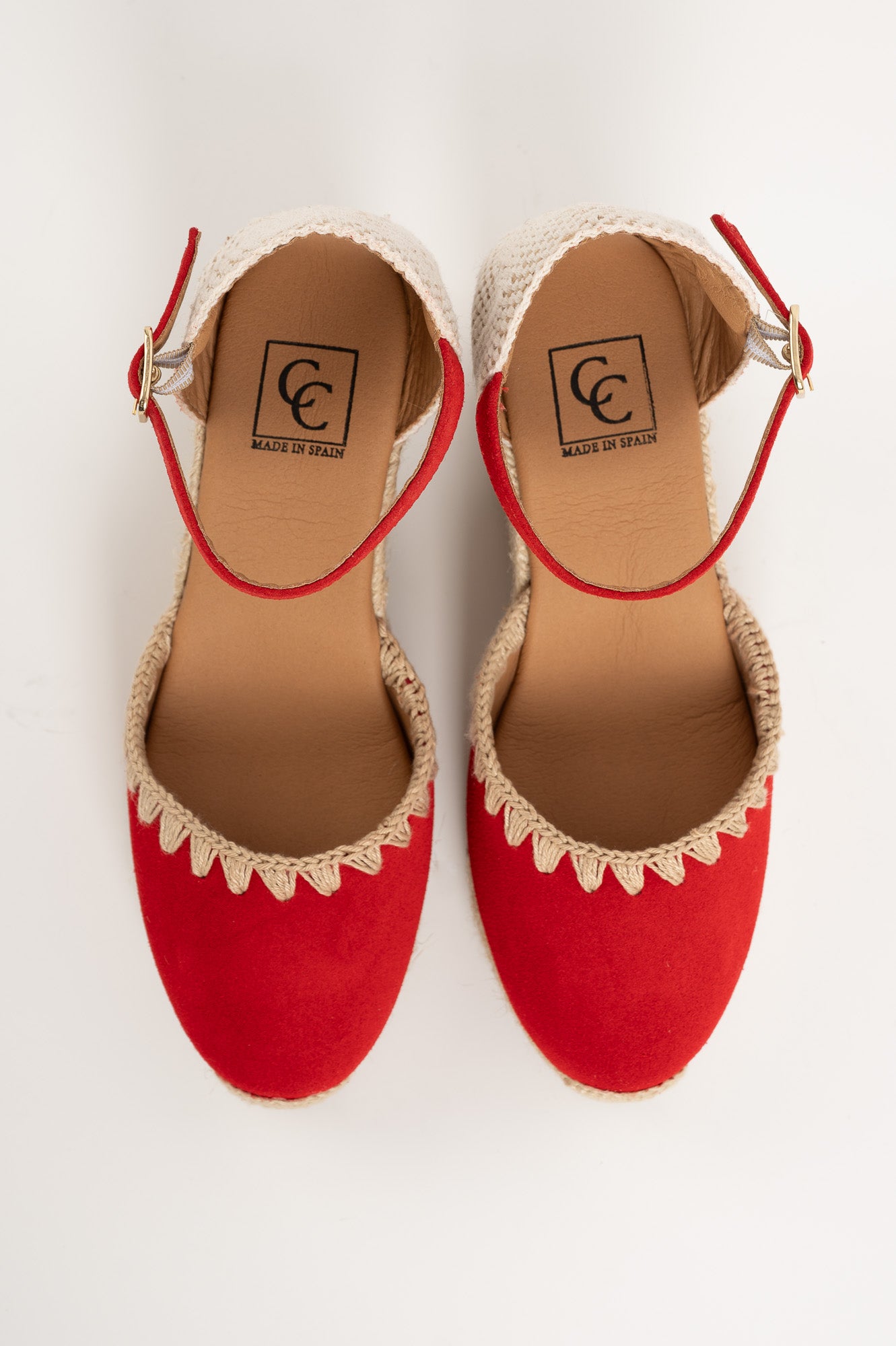 Espadrille Wedge Fara | Pure Red Suede