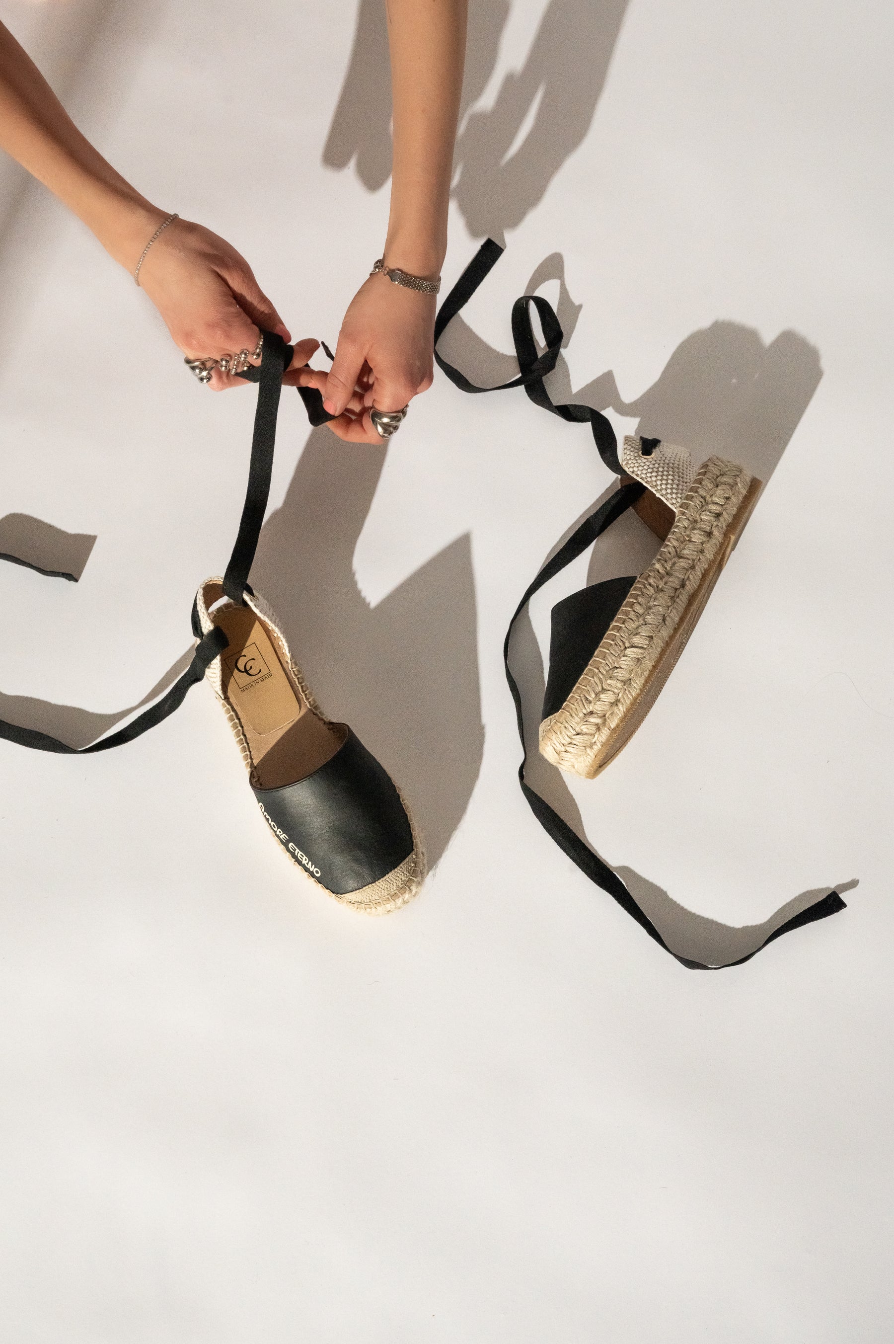 Love Espadrill 101 | Svart Skinn