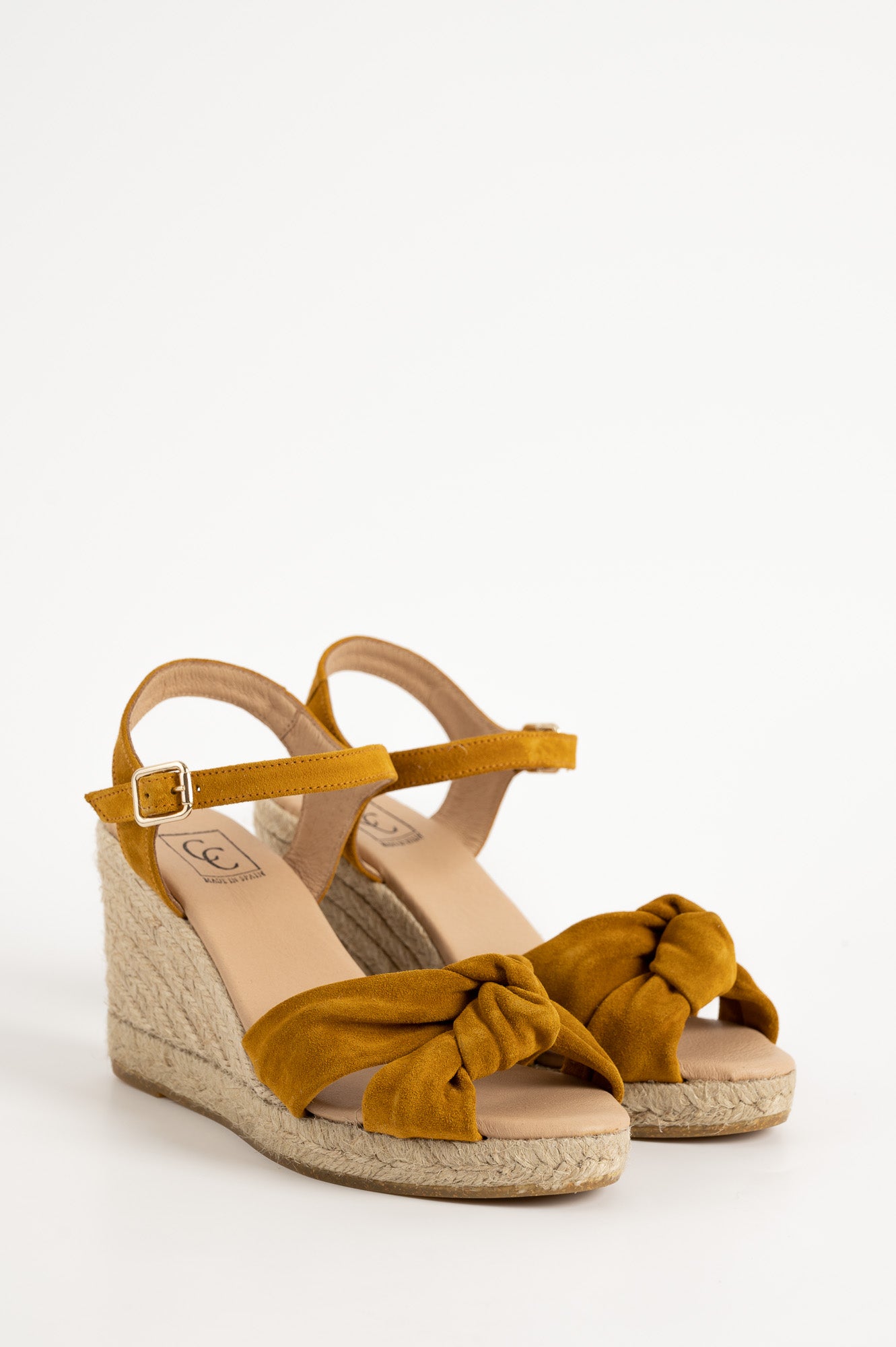 Espadrille Wedge Ischia | Mustard Okra Suede