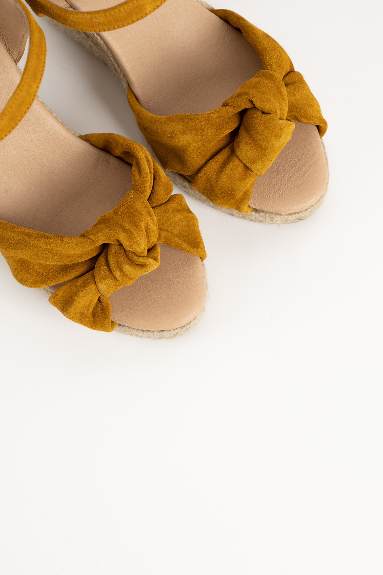 Espadrille Wedge Ischia | Mustard Okra Suede
