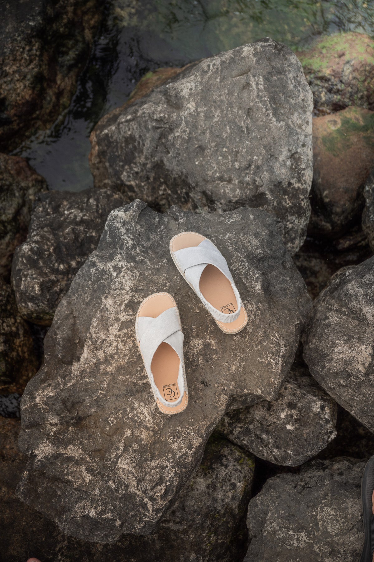 Sandal Espadrille Hvar | Sky Blue Metallic Suede