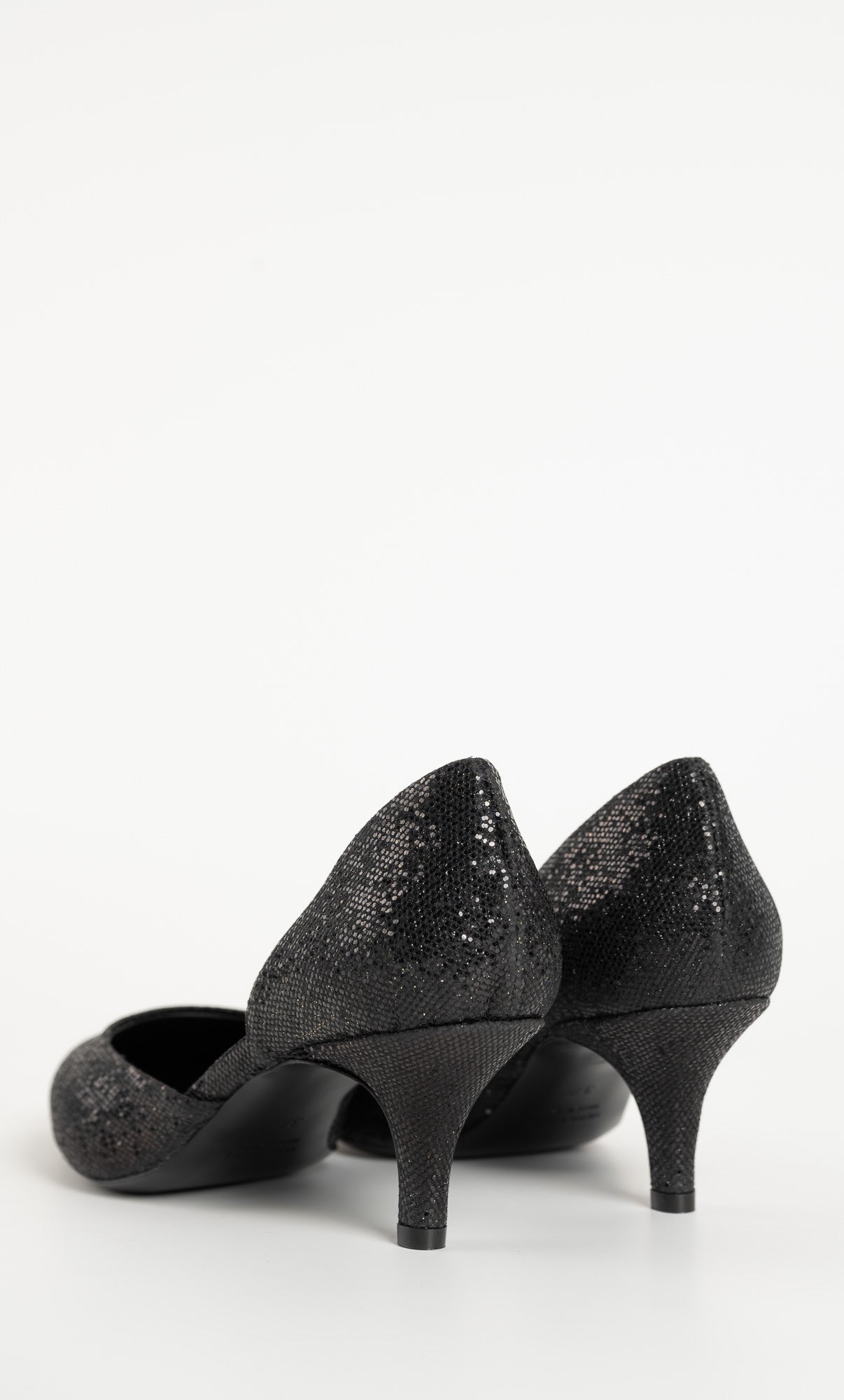 Pump Leoni 6cm | Black Glitter