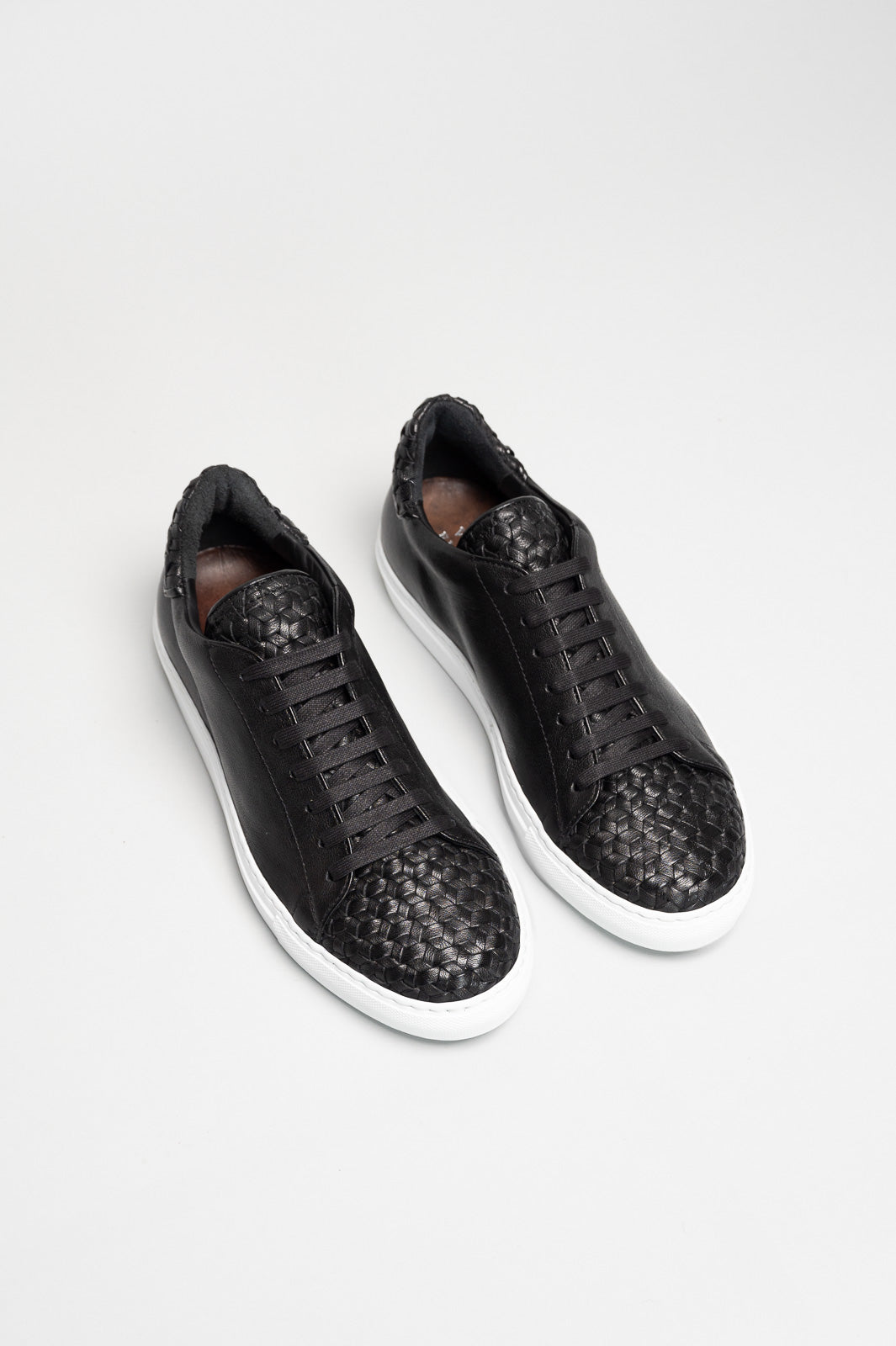 Men's Signature Braided Sneaker | Graphite Black Calf Leather