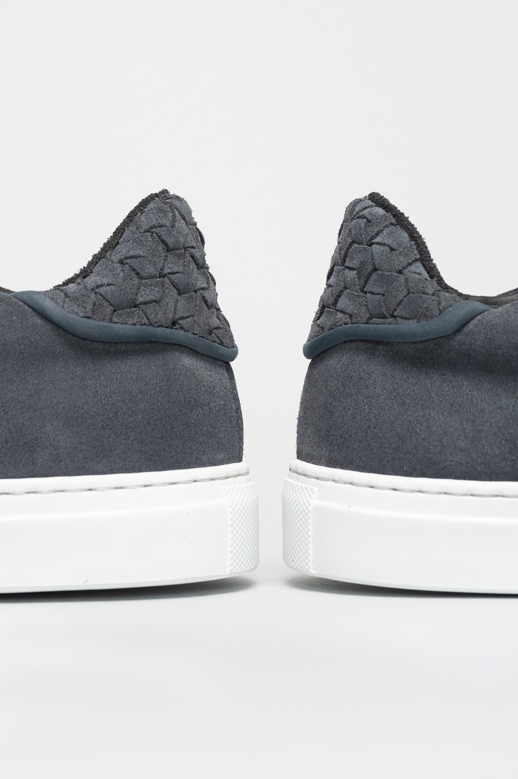 Men's Signature Braided Sneaker | Grey-Blue Calf Suede