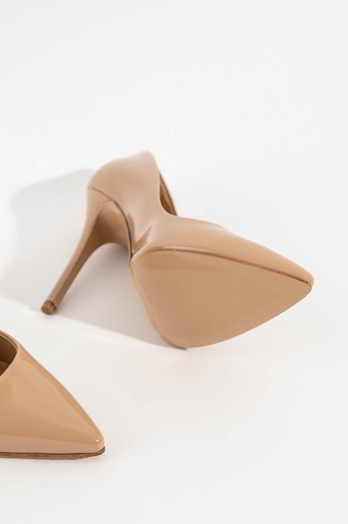 Classic Pump Stiletto 10cm | Beige Patent Leather