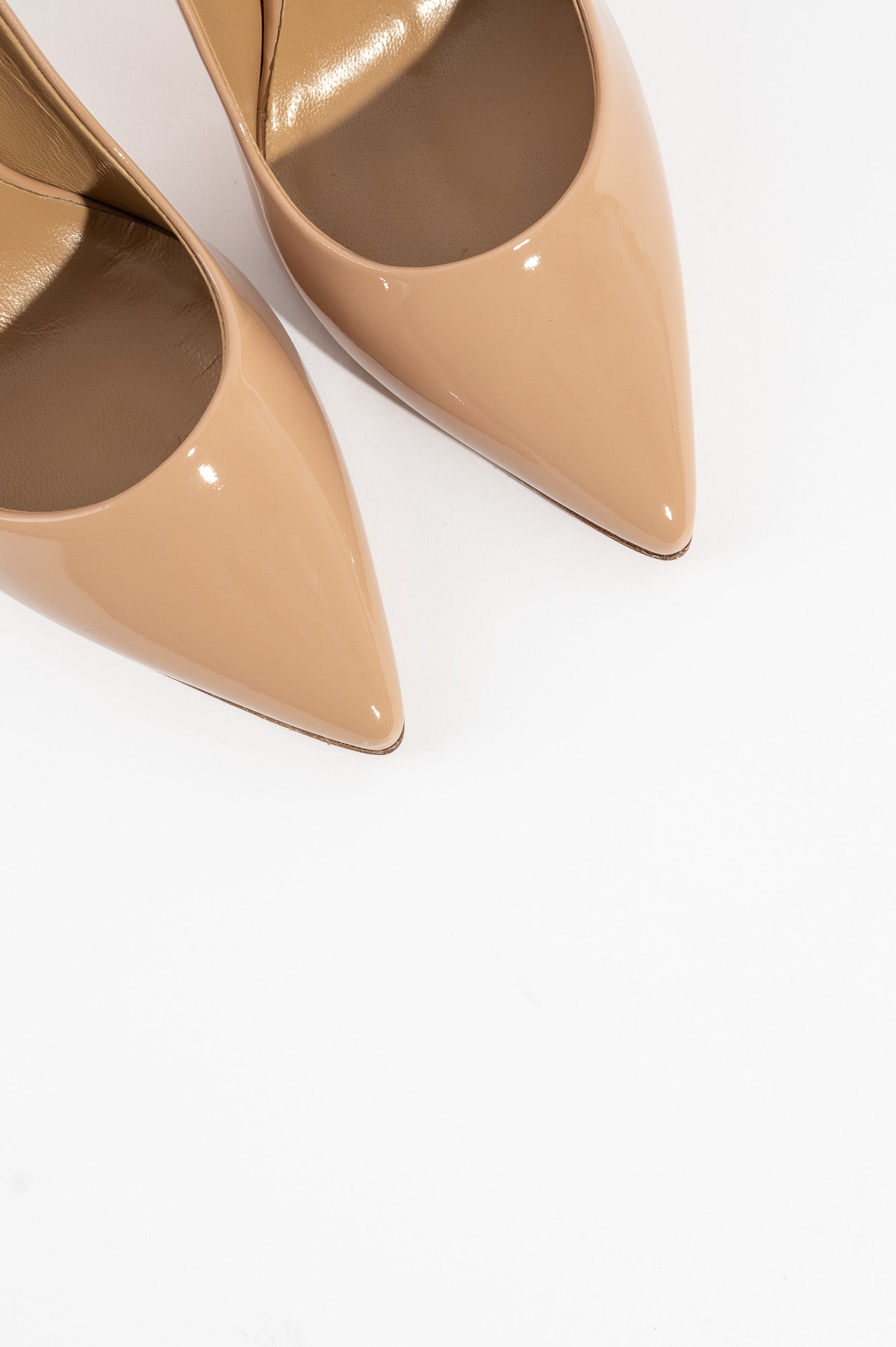 Classic Pump Stiletto 10cm | Beige Patent Leather