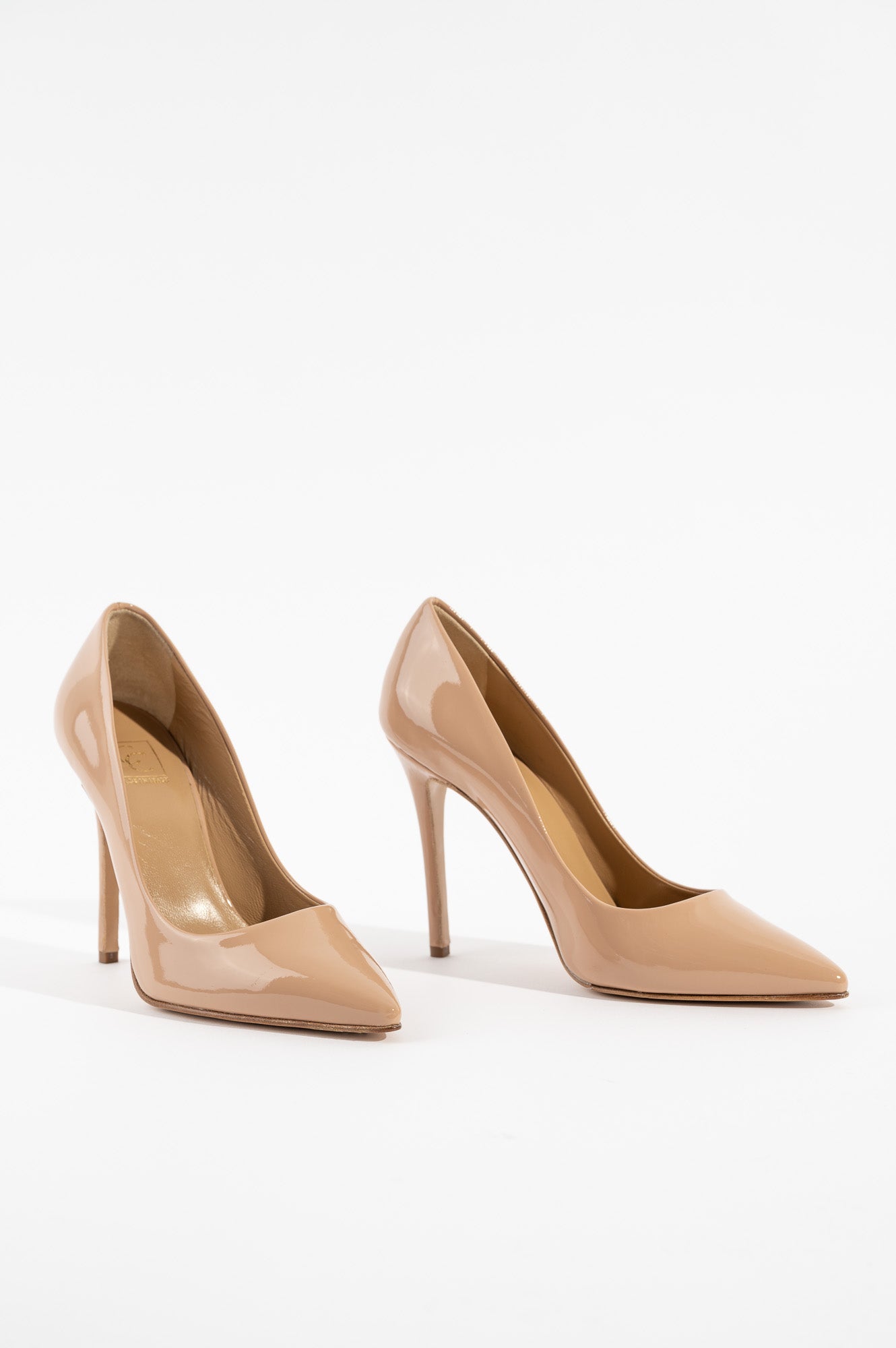 Classic Pump Stiletto 10cm | Beige Patent Leather