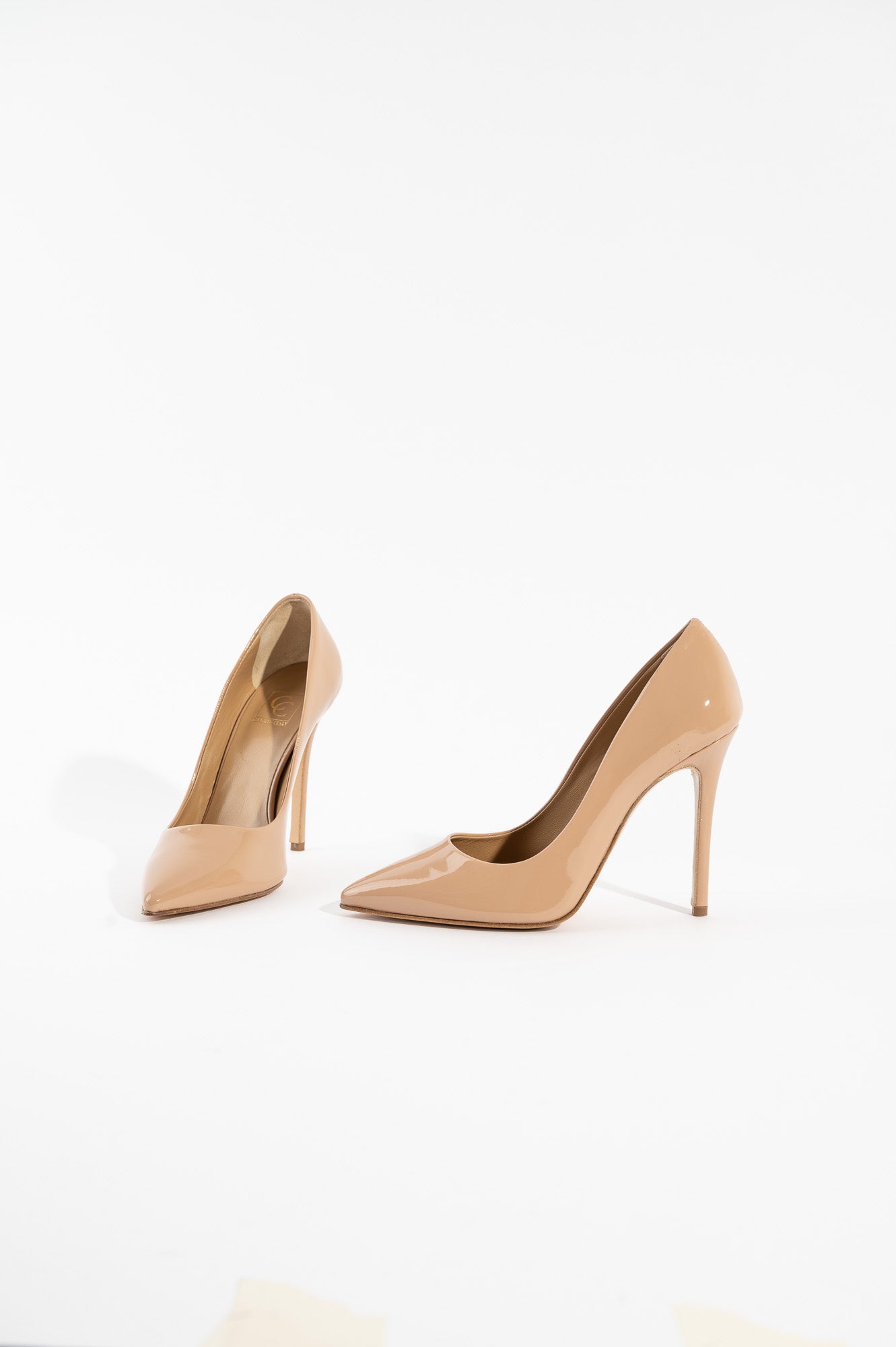 Classic Pump Stiletto 10cm | Beige Patent Leather
