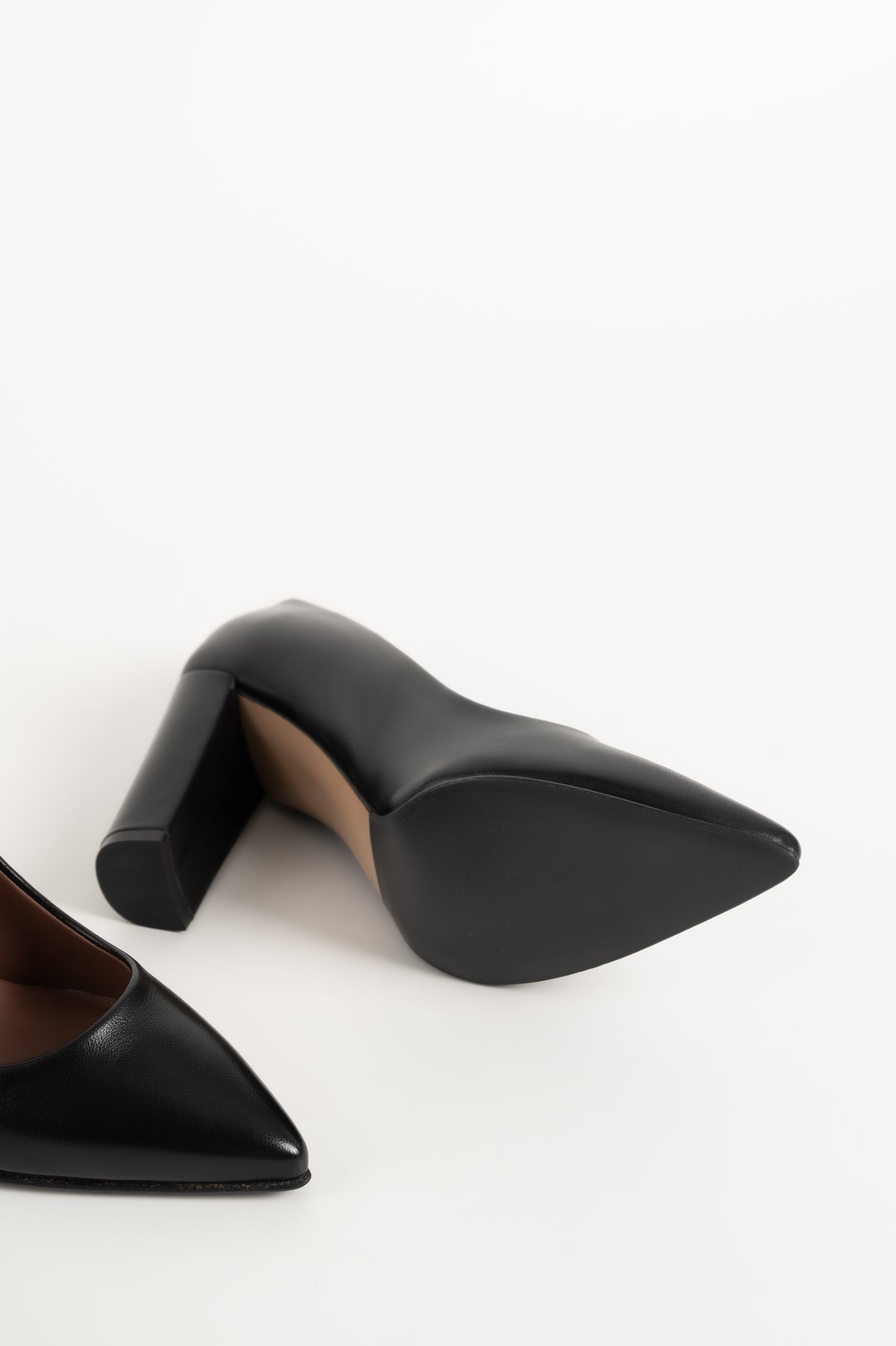 Classic Pump Block 8cm | Black Nappa Leather