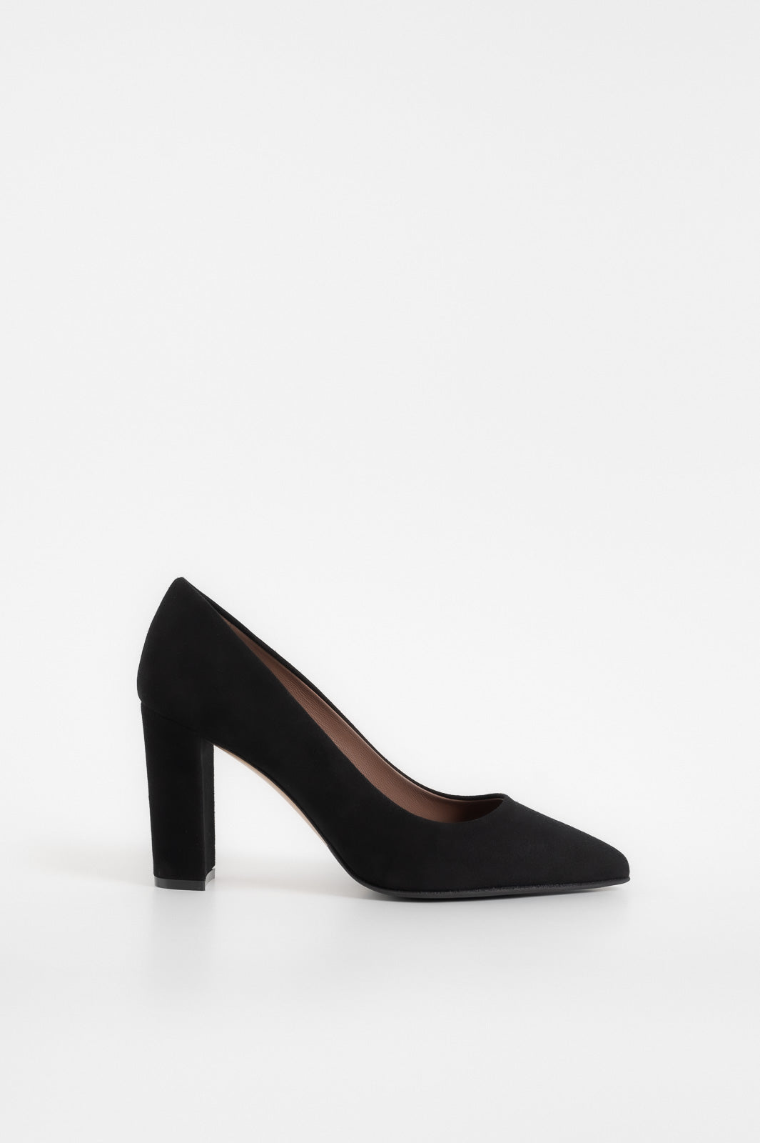 Classic Pump Block 8cm | Black Suede