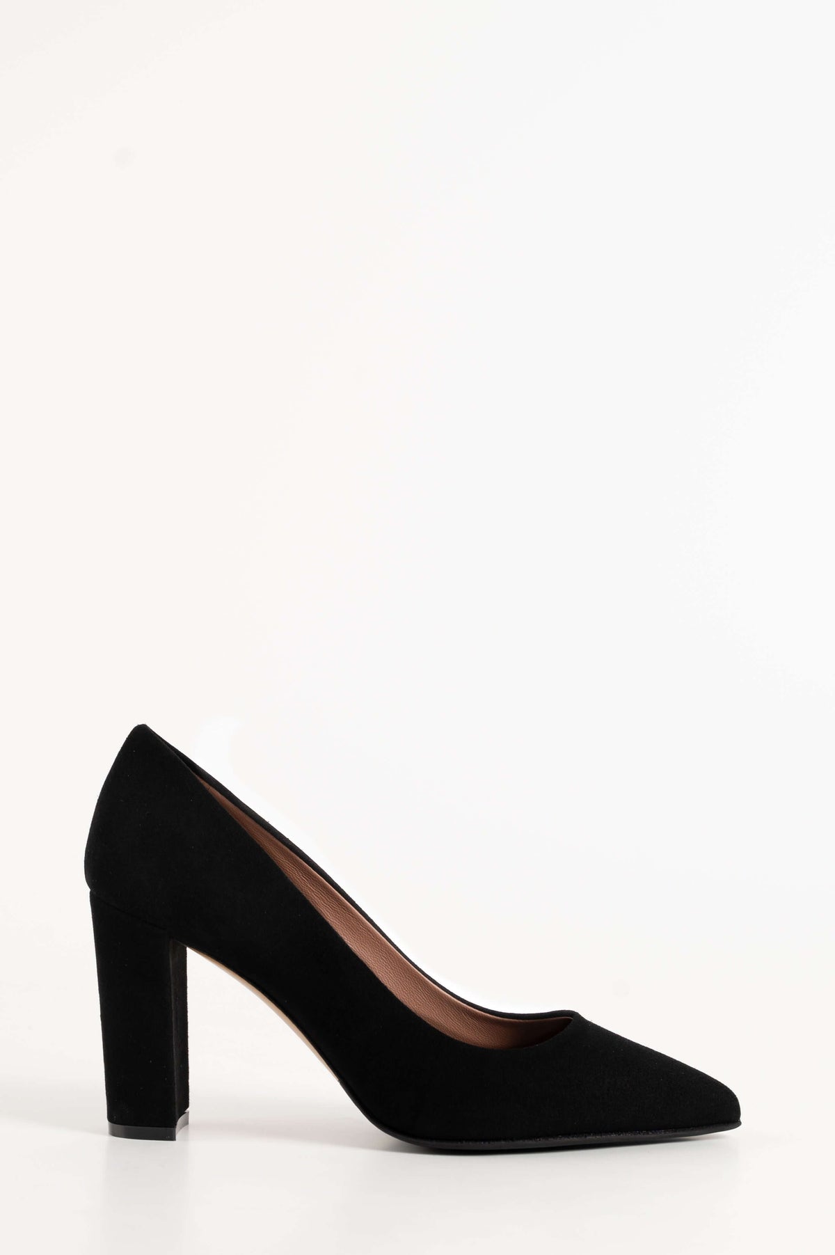 Classic Pump Block 8cm | Black Suede