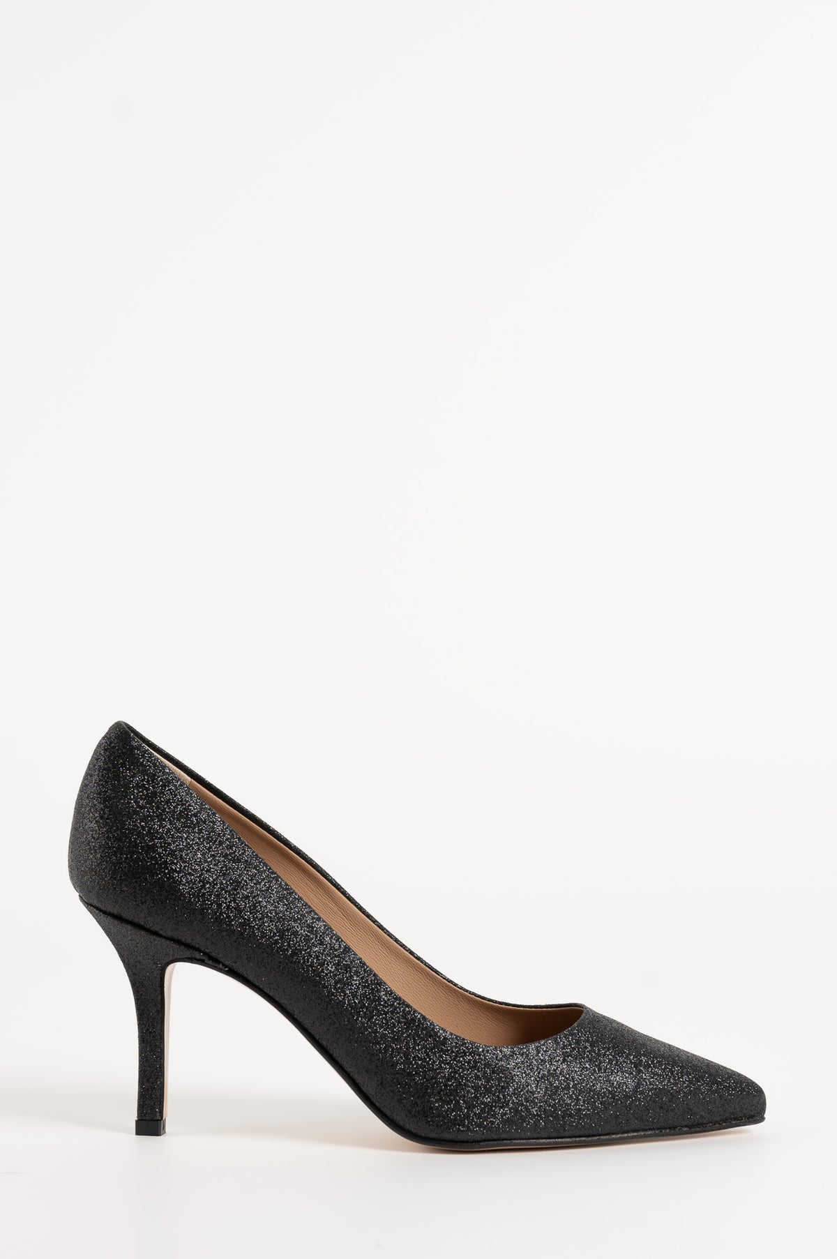 Classic Pump Stiletto 8cm | Ash Black Glitter