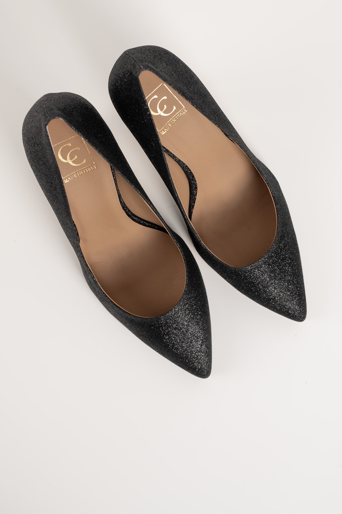 Classic Pump Stiletto 8cm | Ash Black Glitter