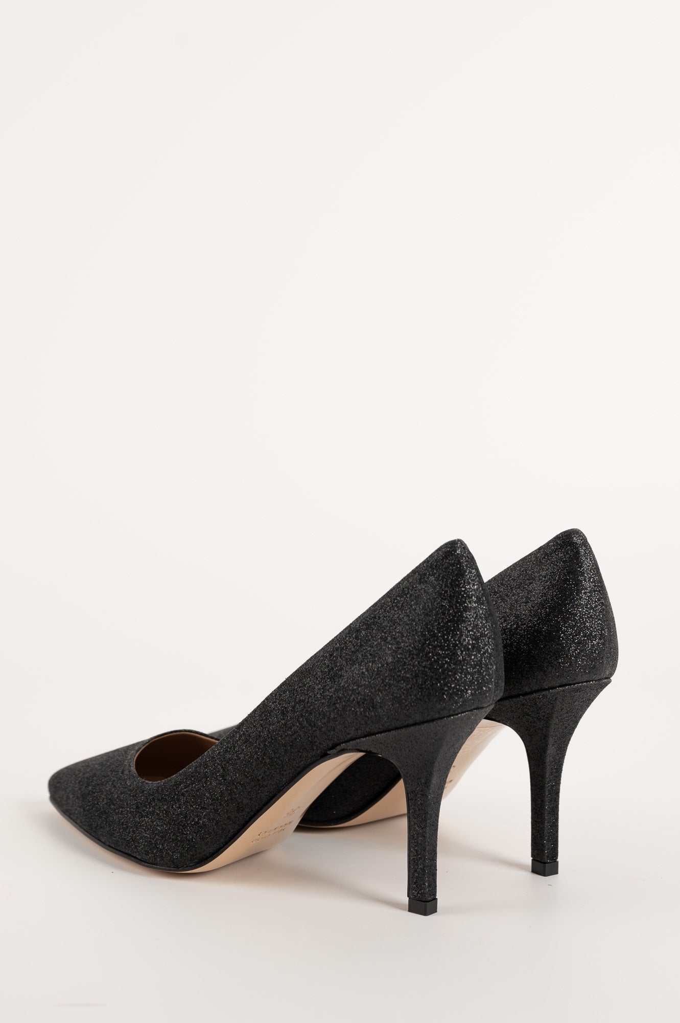 Classic Pump Stiletto 8cm | Ash Black Glitter