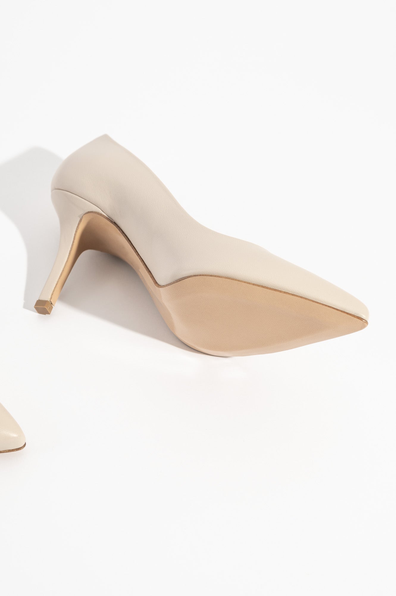 Classic Pump Stiletto 8cm | Ivory Beige Nappa Leather
