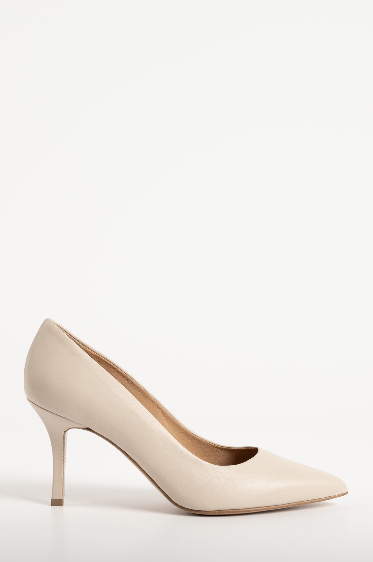 Classic Pump Stiletto 8cm | Ivory Beige Nappa Leather