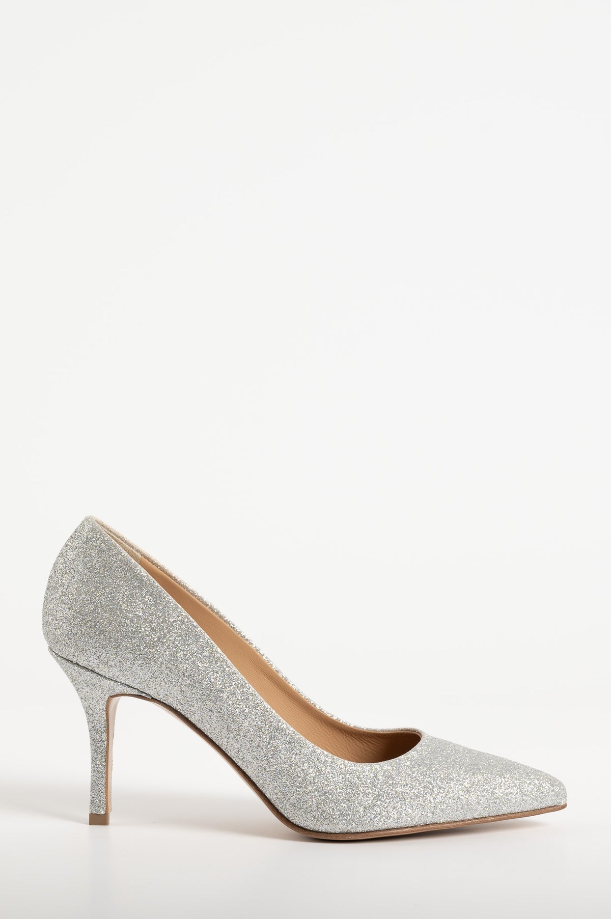 Classic Pump Stiletto 8cm | Crystal Silver Glitter