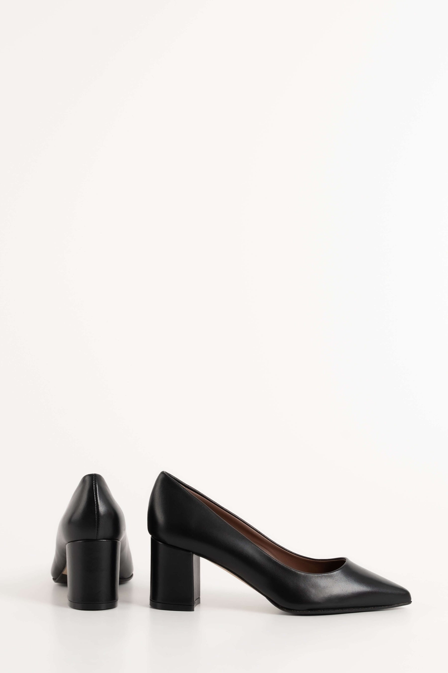 Classic Pump Block 6cm | Black Nappa Leather