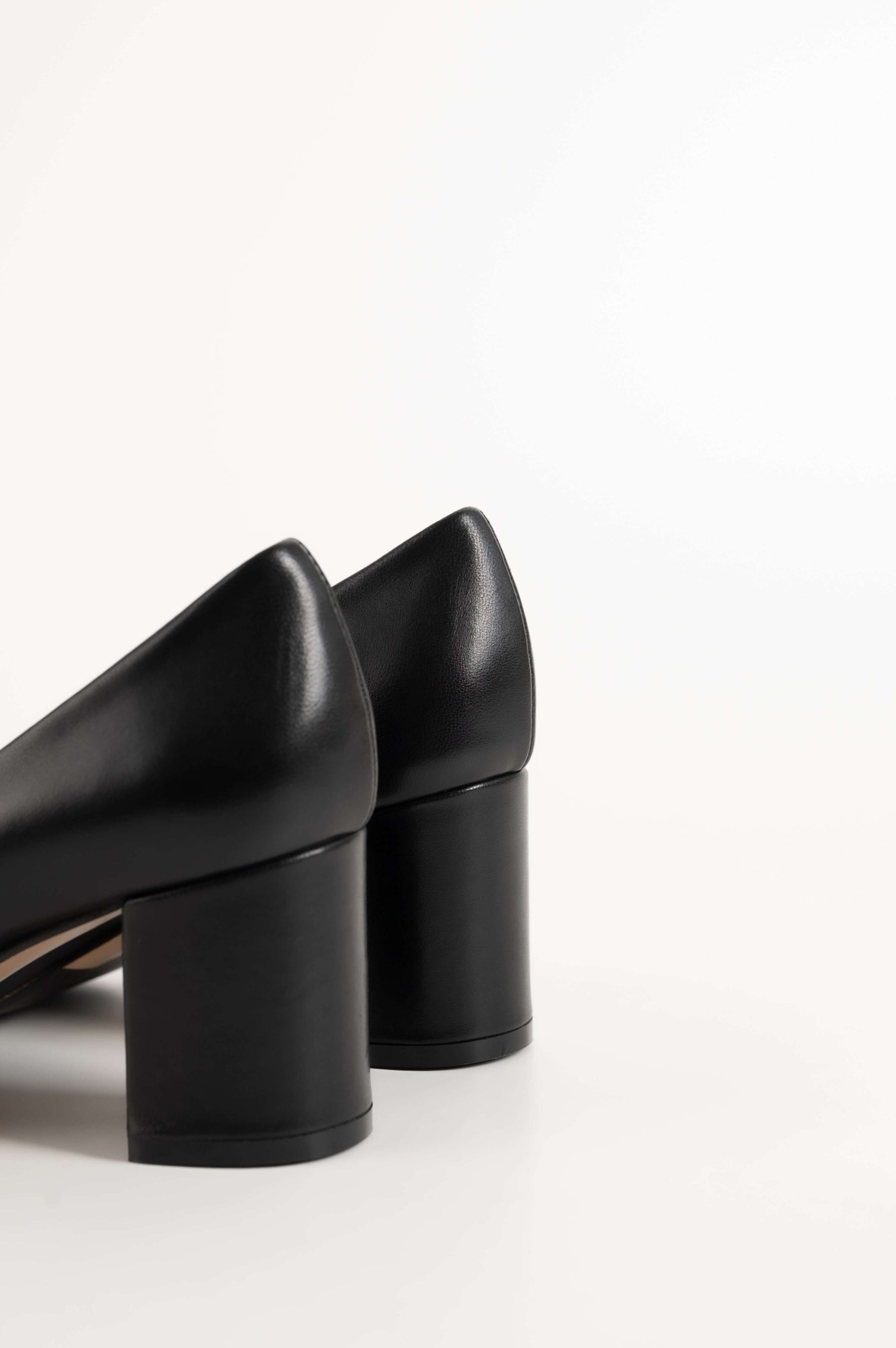 Classic Pump Block 6cm | Black Nappa Leather