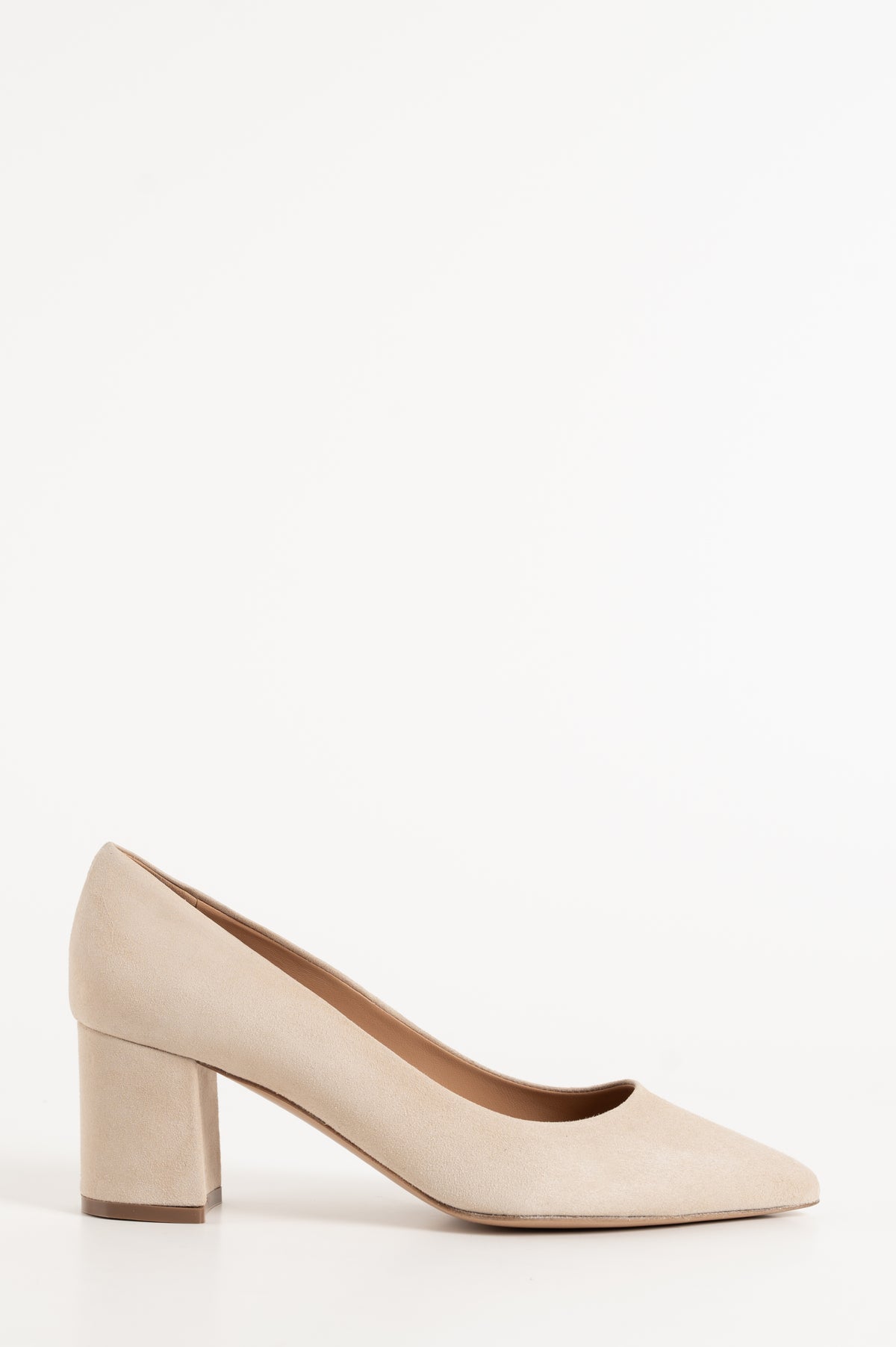 Classic Pump Block 6cm | Sand Beige Suede