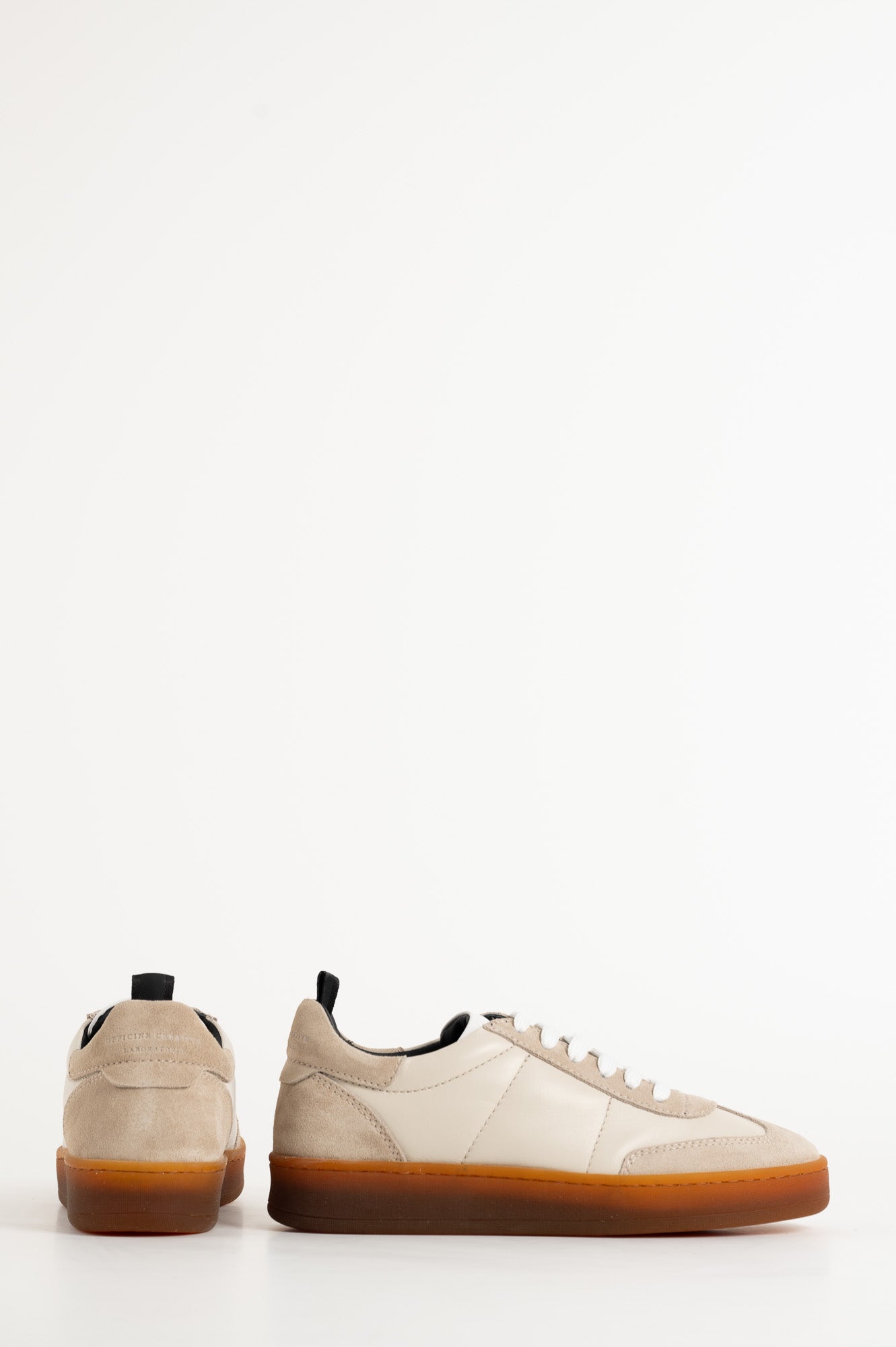 Low-top Sneaker Rekombined | Beige Nappa Leather