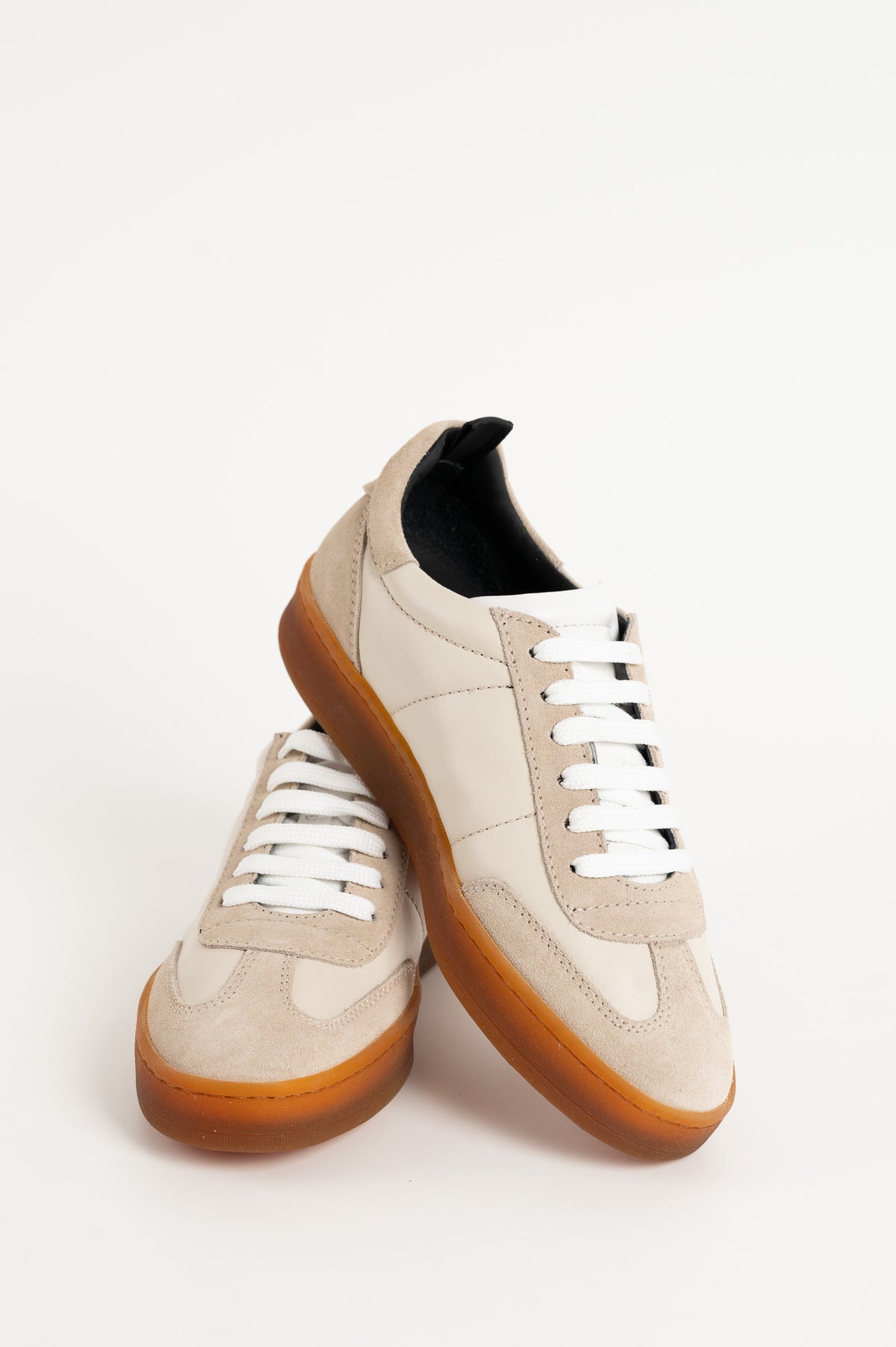 Low-top Sneaker Rekombined | Beige Nappa Leather