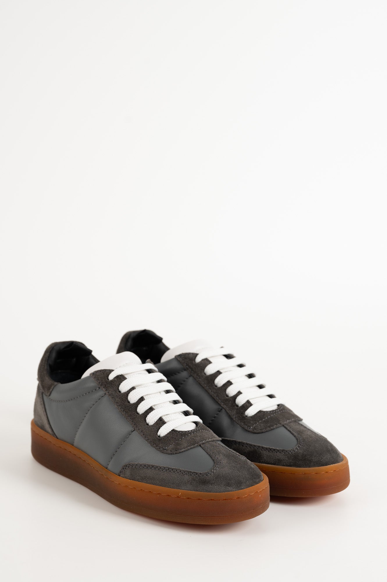 Low-top Sneaker Rekombined | Grey Nappa Leather