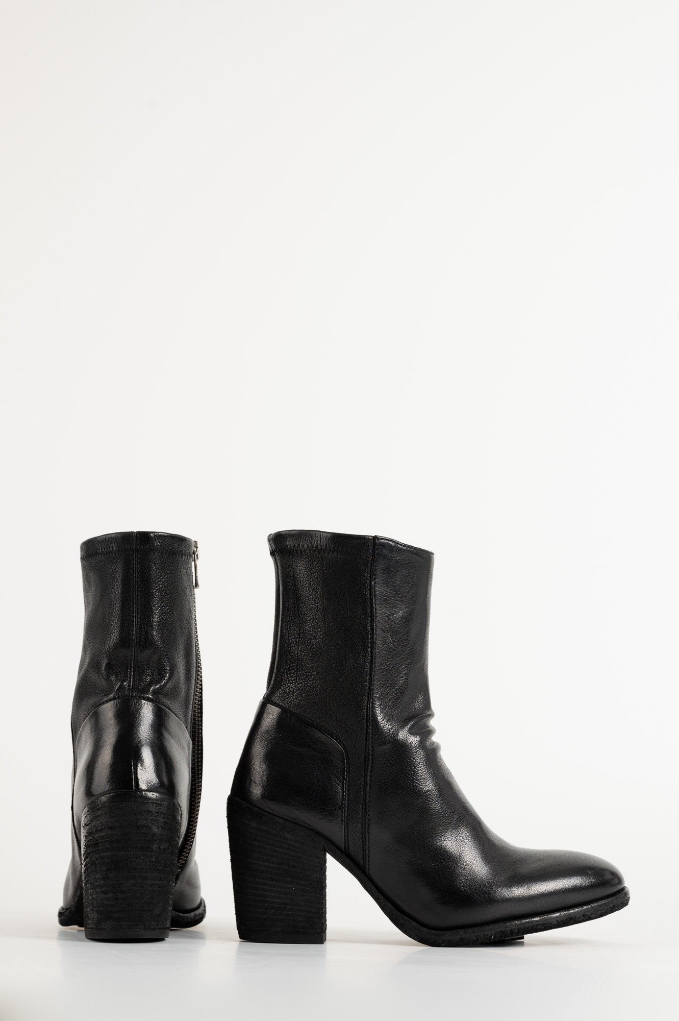 Ankle Boot Sevan | Washed Black Buffalo Leather