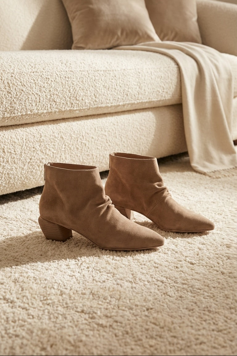 Ankle Boot Sally | Sand Beige Calf Suede