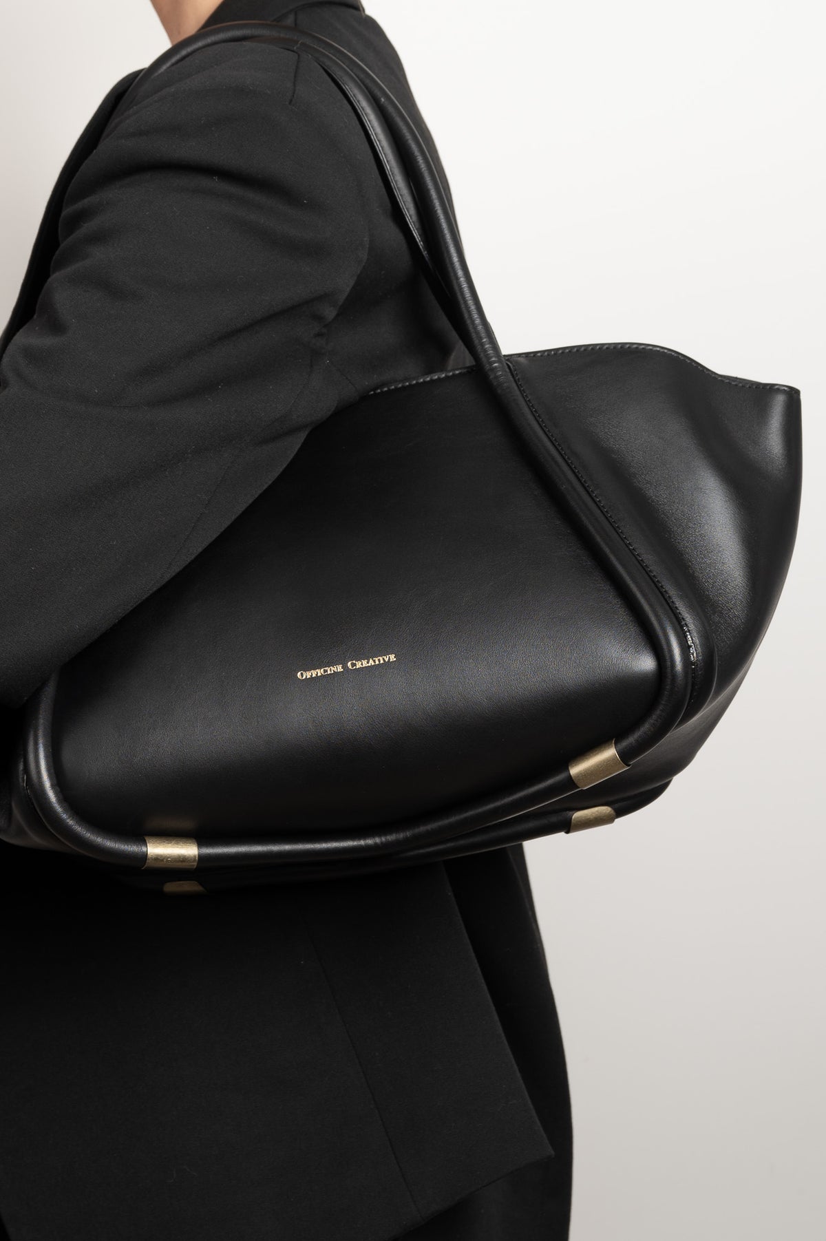 Shoulder Bag Cabala | Black Saddle Leather