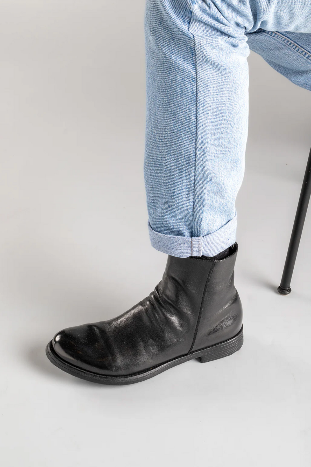 Men's Zipper Boot Hive | Black Washed Buffalo