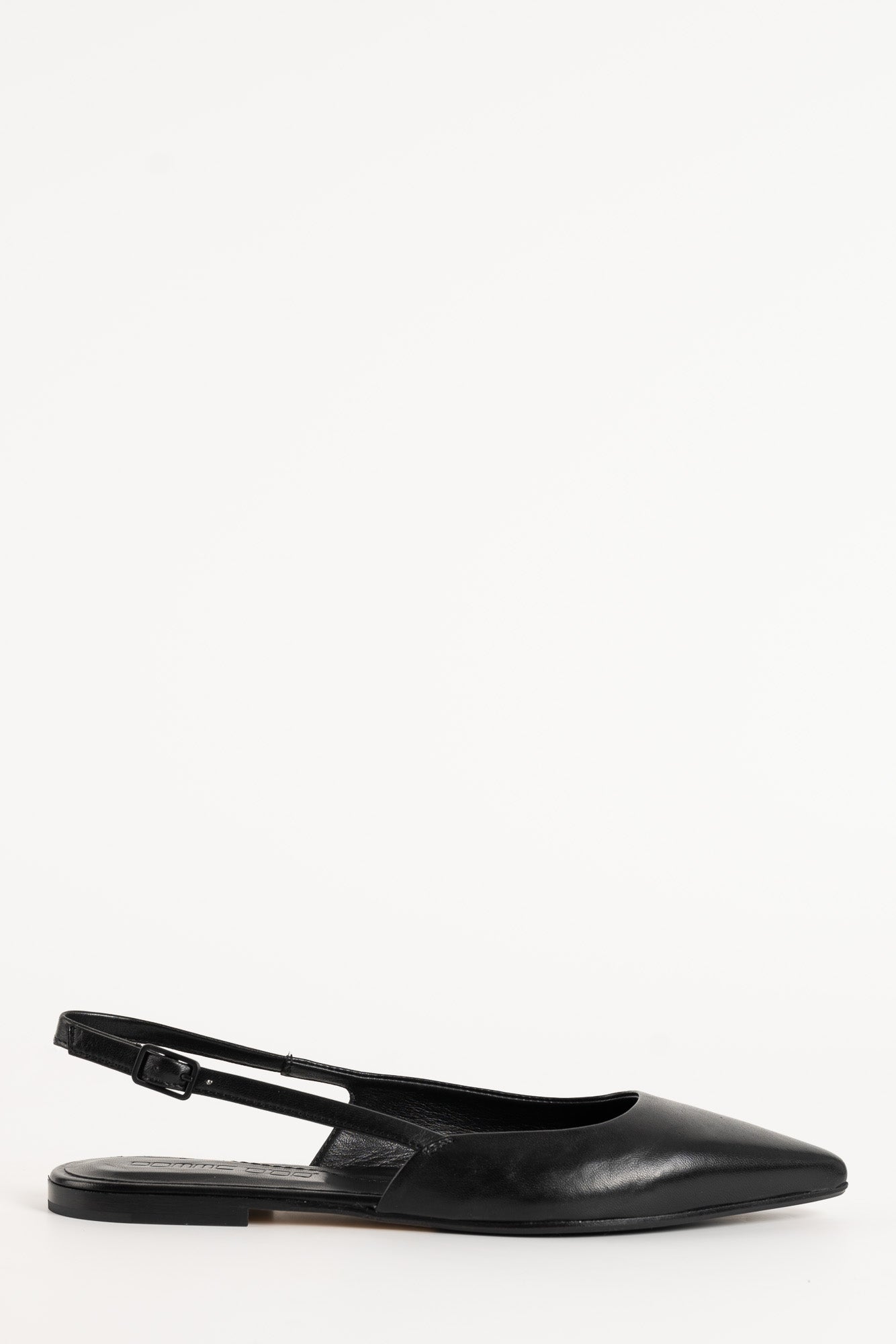 Flat Slingback Ingrid | Black Nappa Leather