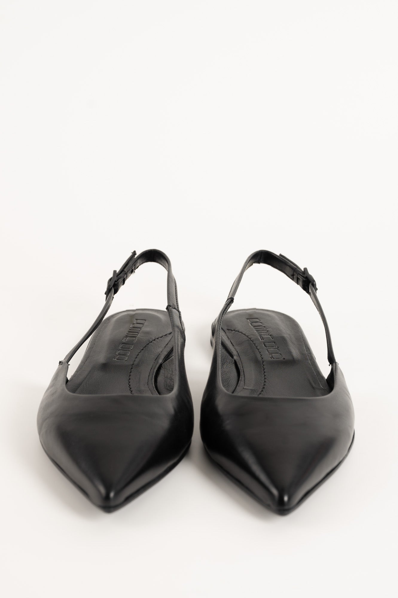 Flat Slingback Ingrid | Black Nappa Leather