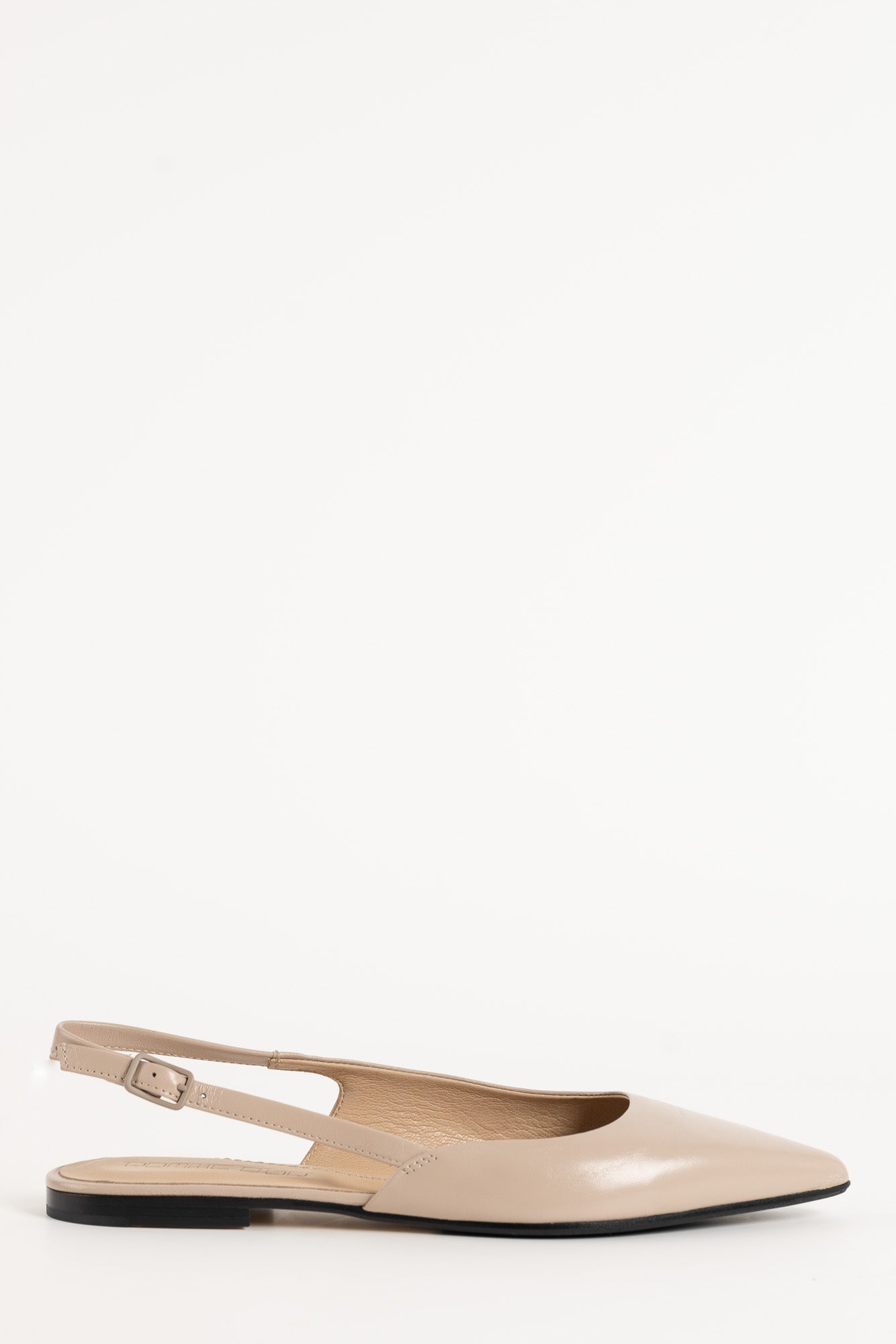 Flat Slingback Ingrid | Beige Nappa Leather