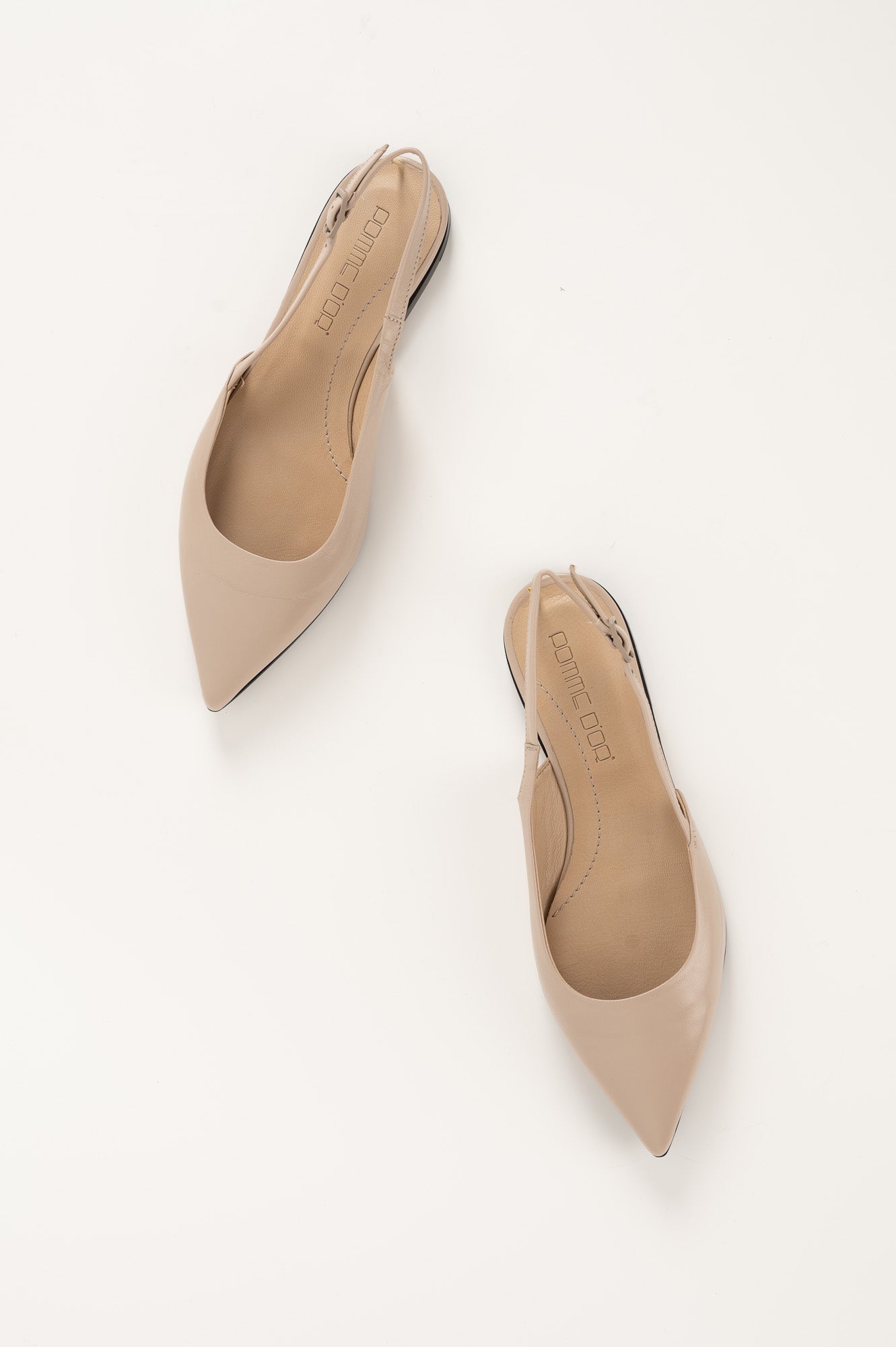 Flat Slingback Ingrid | Beige Nappa Leather