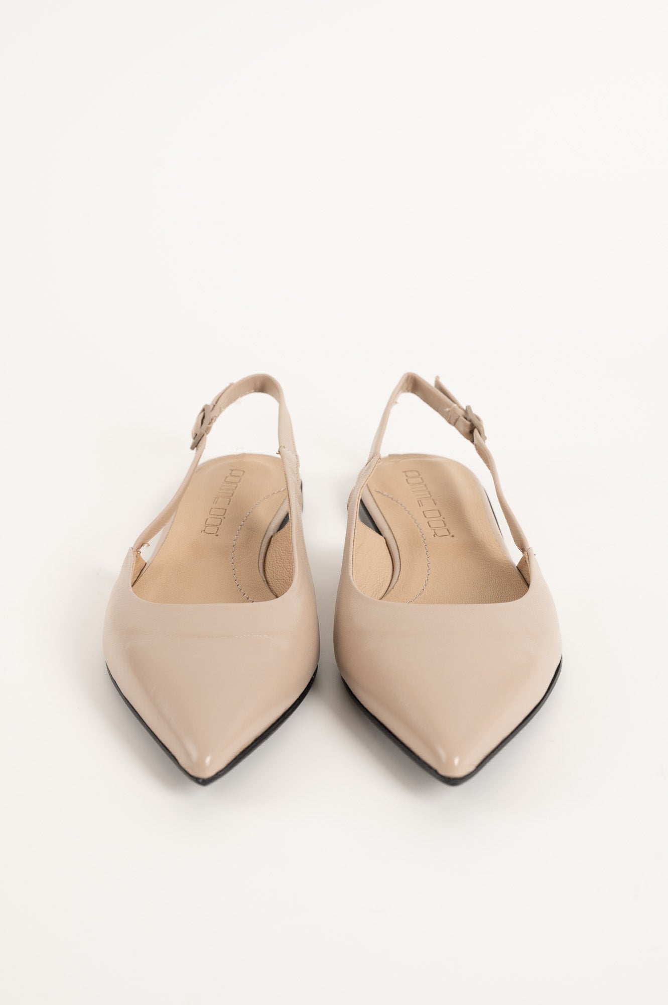 Flat Slingback Ingrid | Beige Nappa Leather