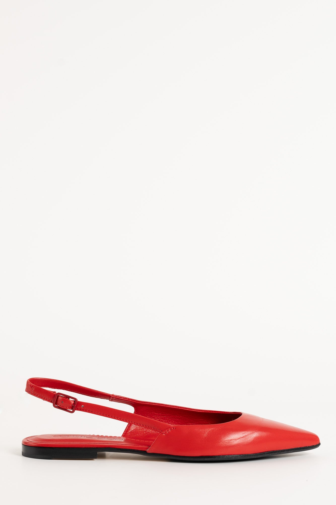 Flat Slingback Ingrid | Red Nappa Leather