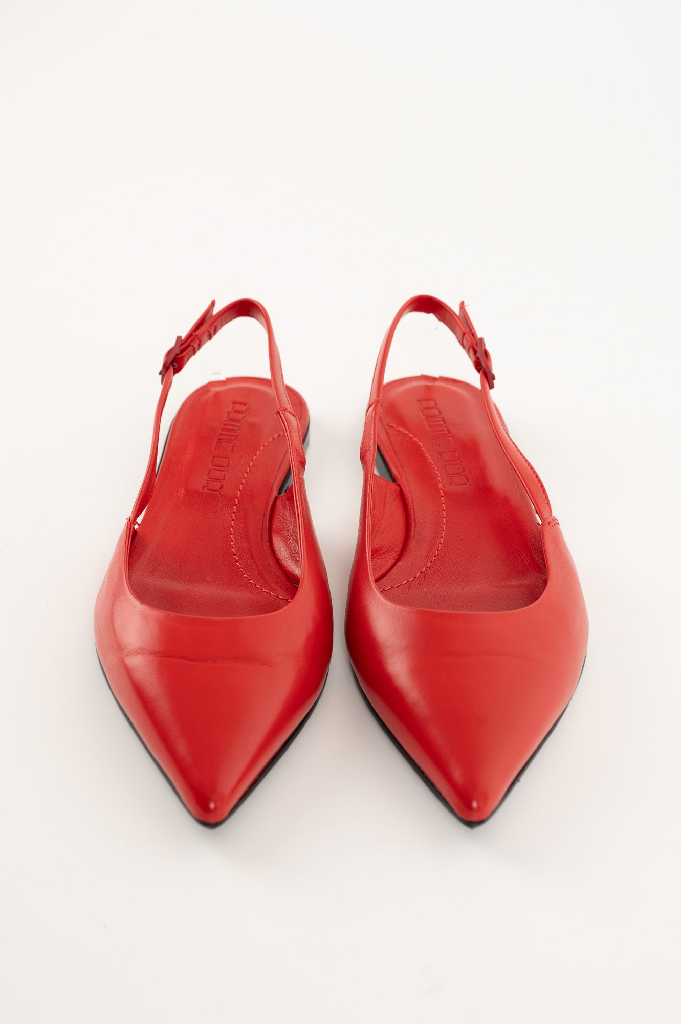 Flat Slingback Ingrid | Red Nappa Leather