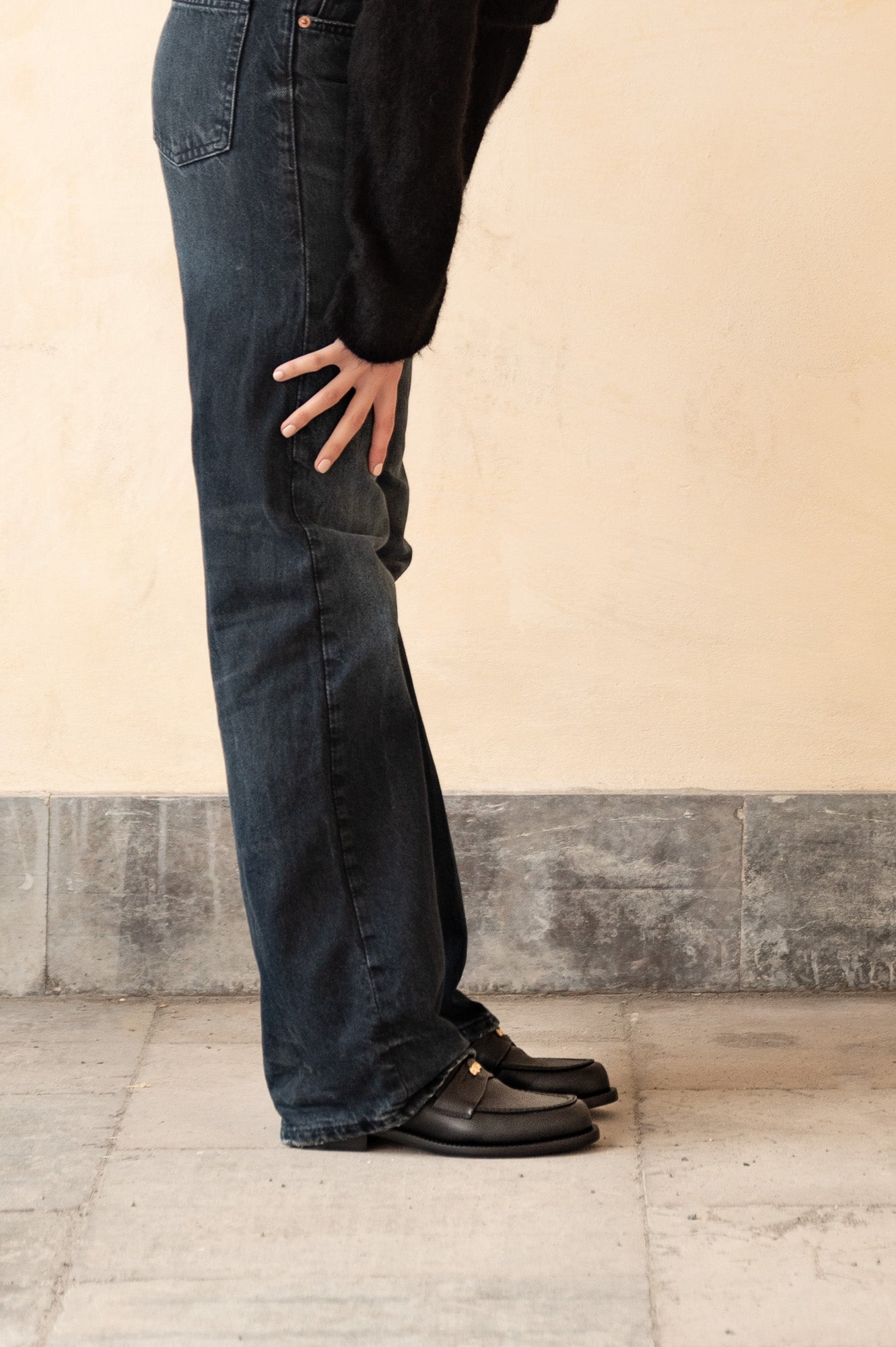 Penny Loafer Blair | Charcoal Black Leather