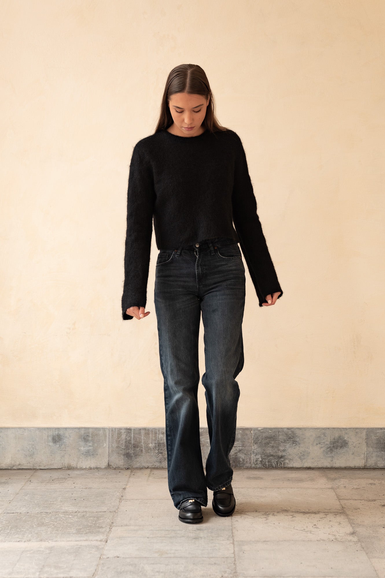Penny Loafer Blair | Charcoal Black Leather