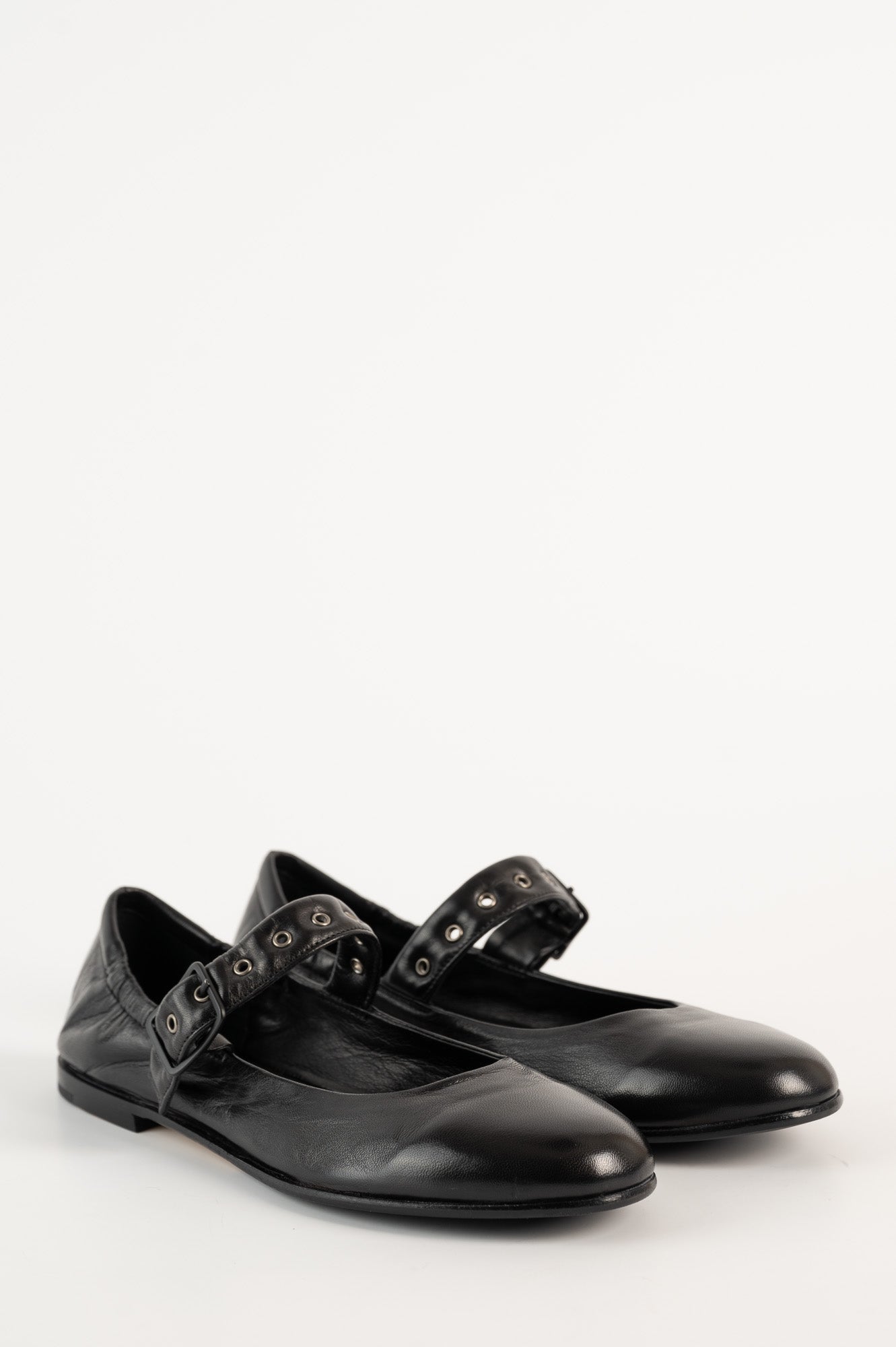 Mary Jane Flat Erin 852 | Black Leather