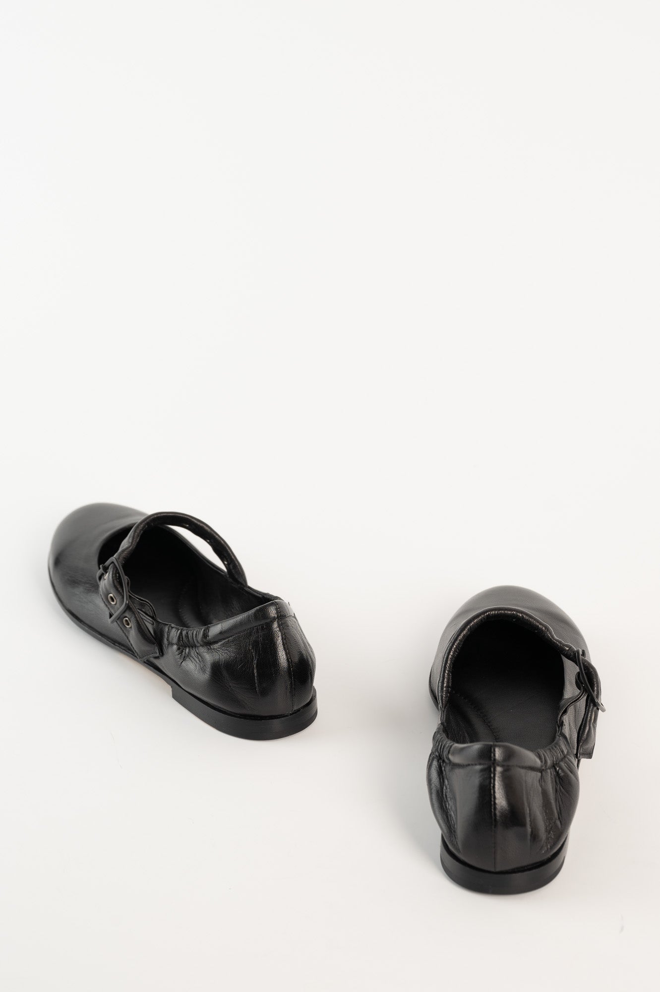 Mary Jane Flat Erin 852 | Black Leather