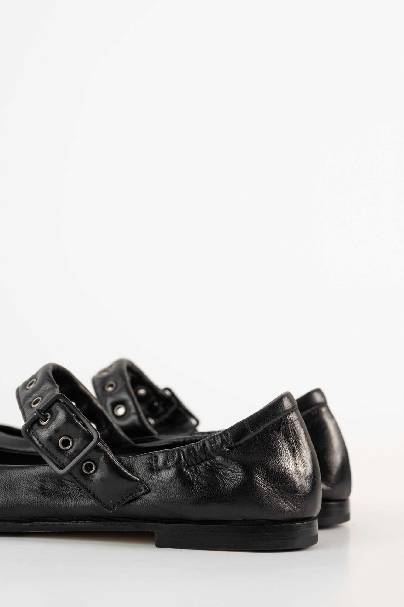 Mary Jane Flat Erin 852 | Black Leather
