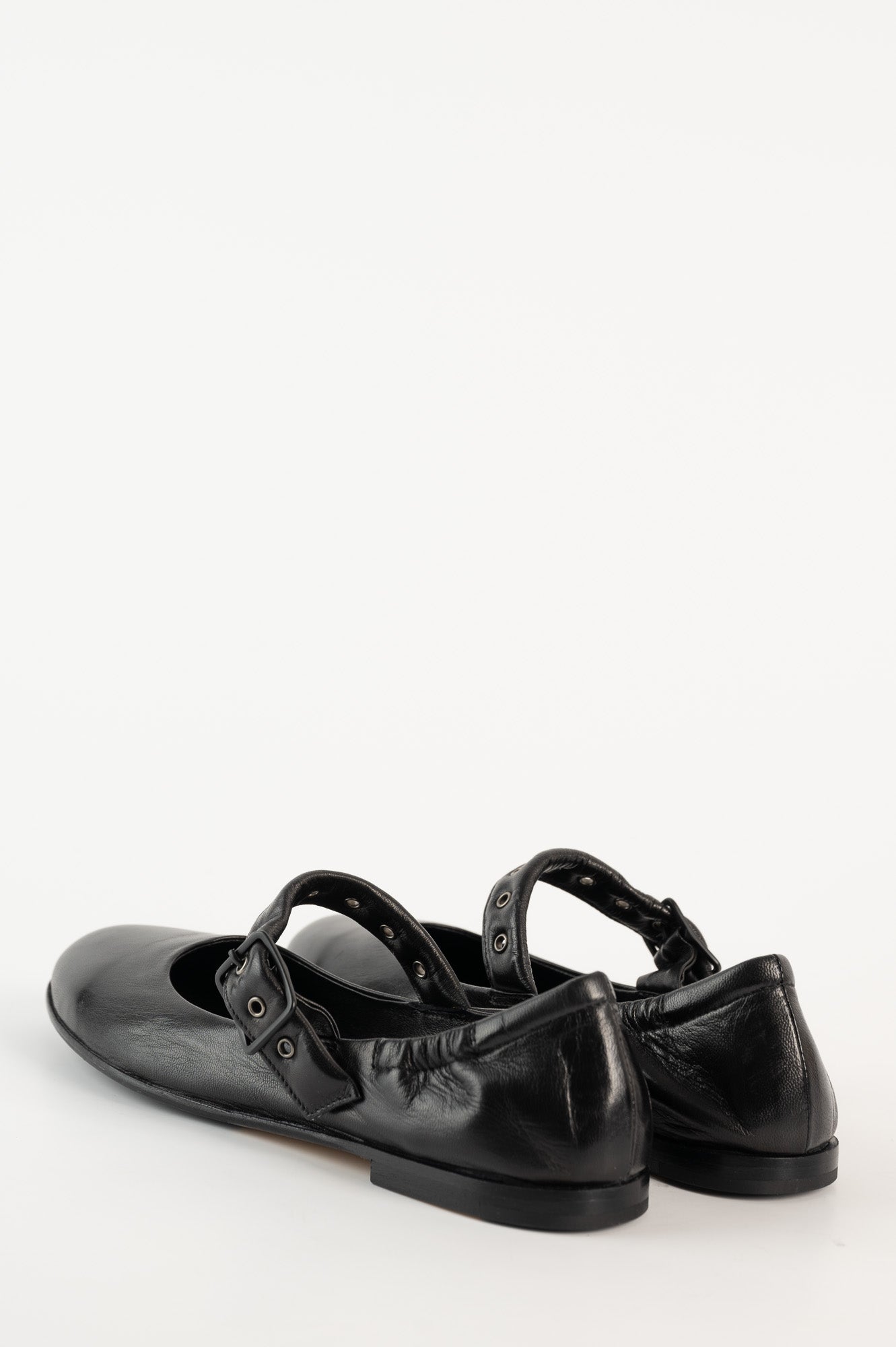 Mary Jane Flat Erin 852 | Black Leather