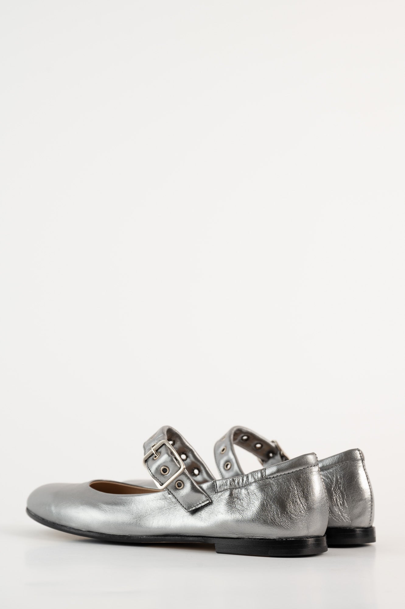 Mary Jane Flat Erin 852 | Silver Leather