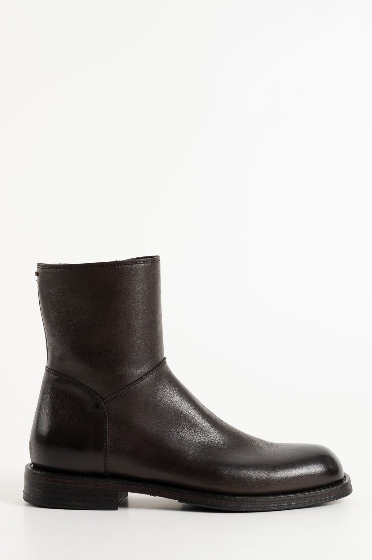 Mid Boot Skim | Dark Brown Buffalo Leather