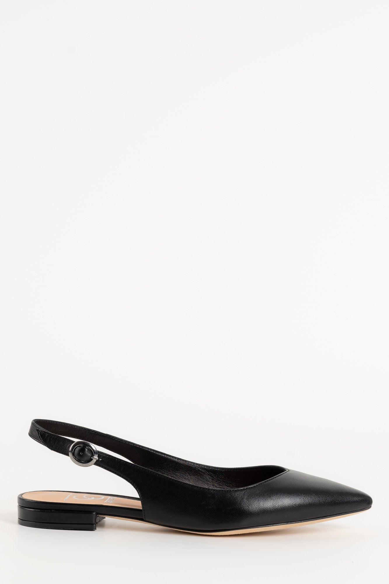 Slingback Flat Malin | Black Leather