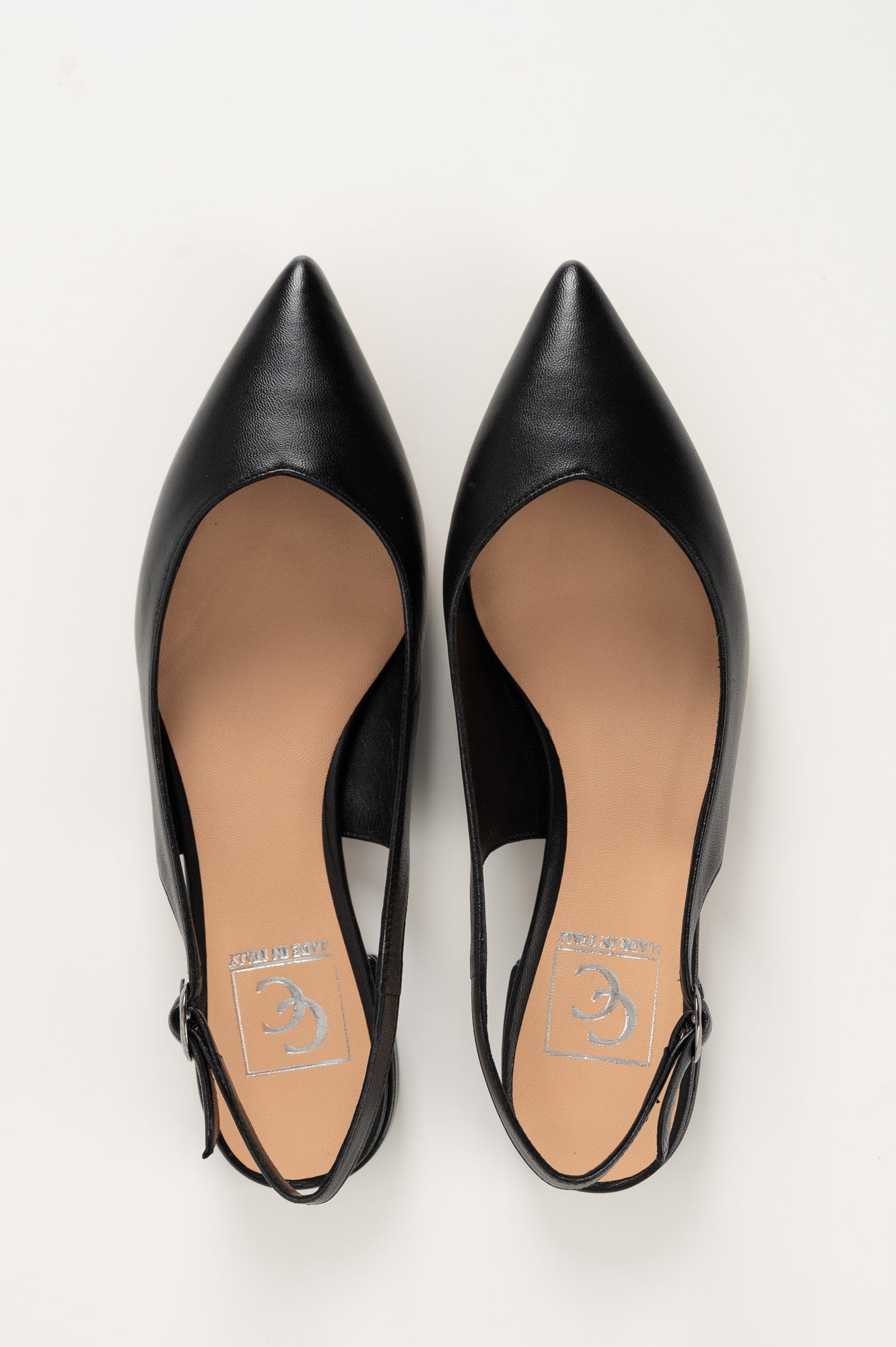 Slingback Flat Malin | Black Leather