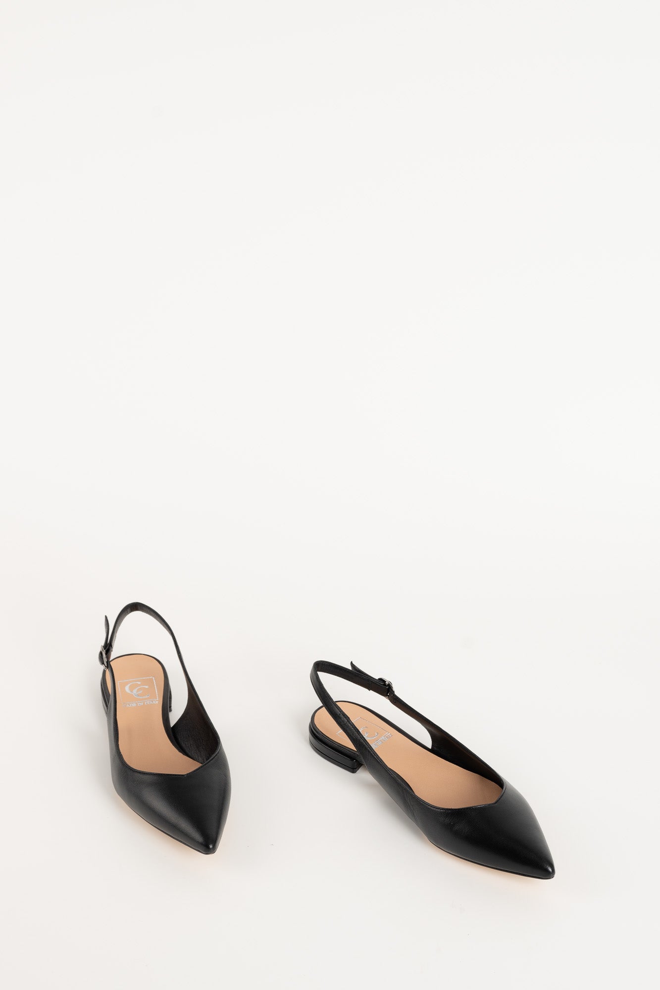 Slingback Flat Malin | Black Leather