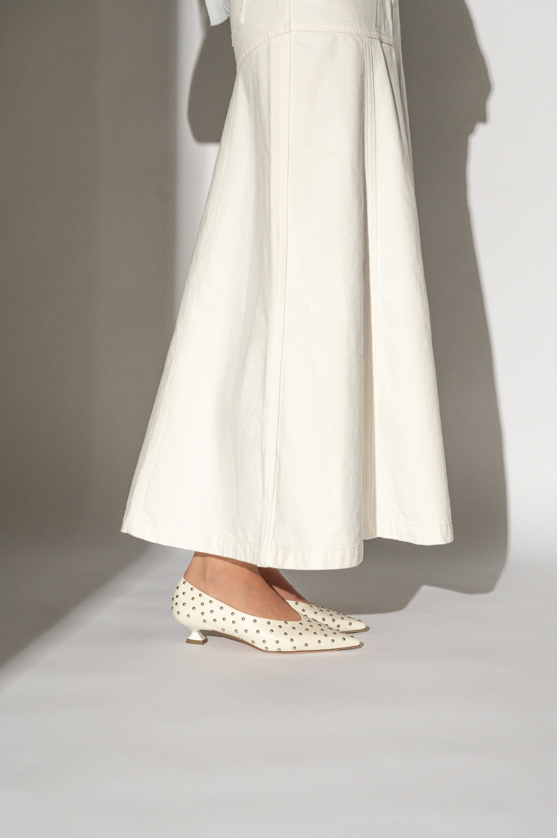 Pump Enigma | Ivory White Nappa Leather